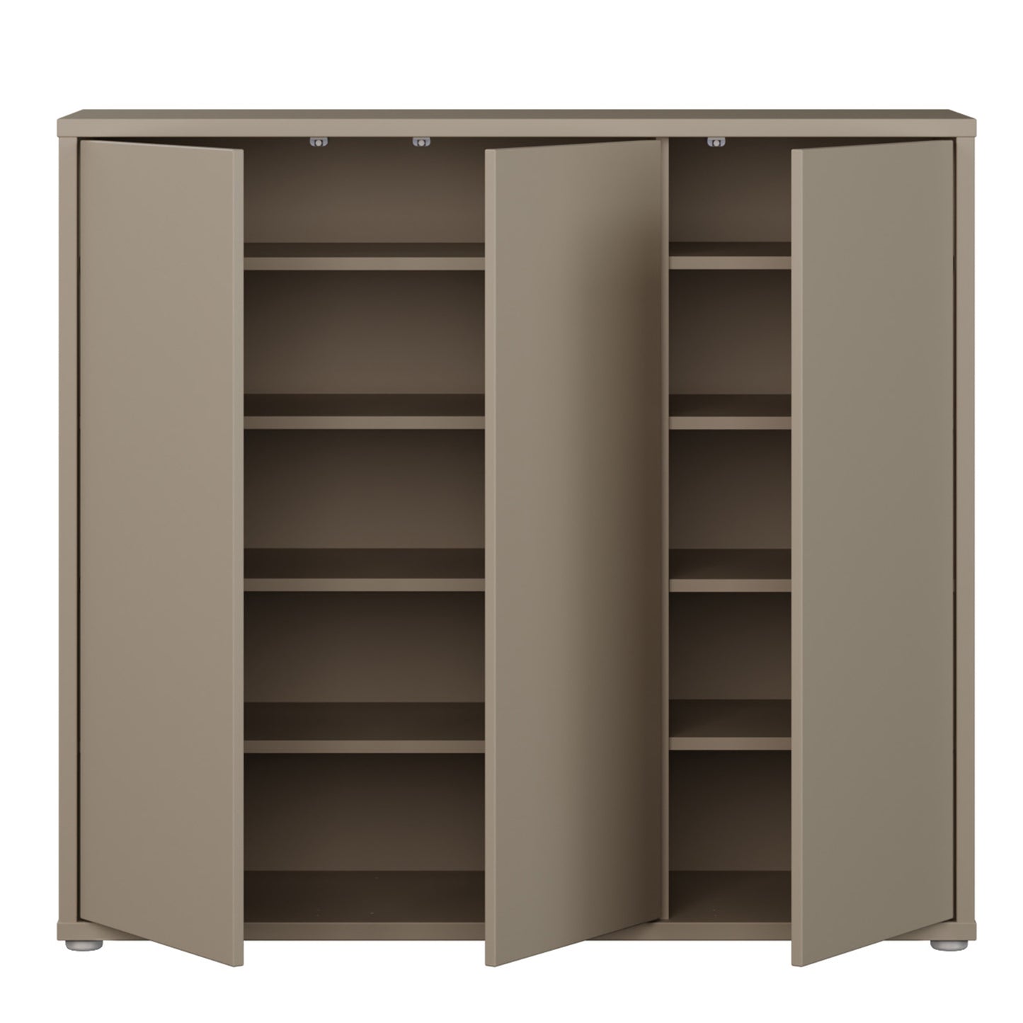 Bloc 3 Door Shoe Cabinet in Taupe - Industrious Decor