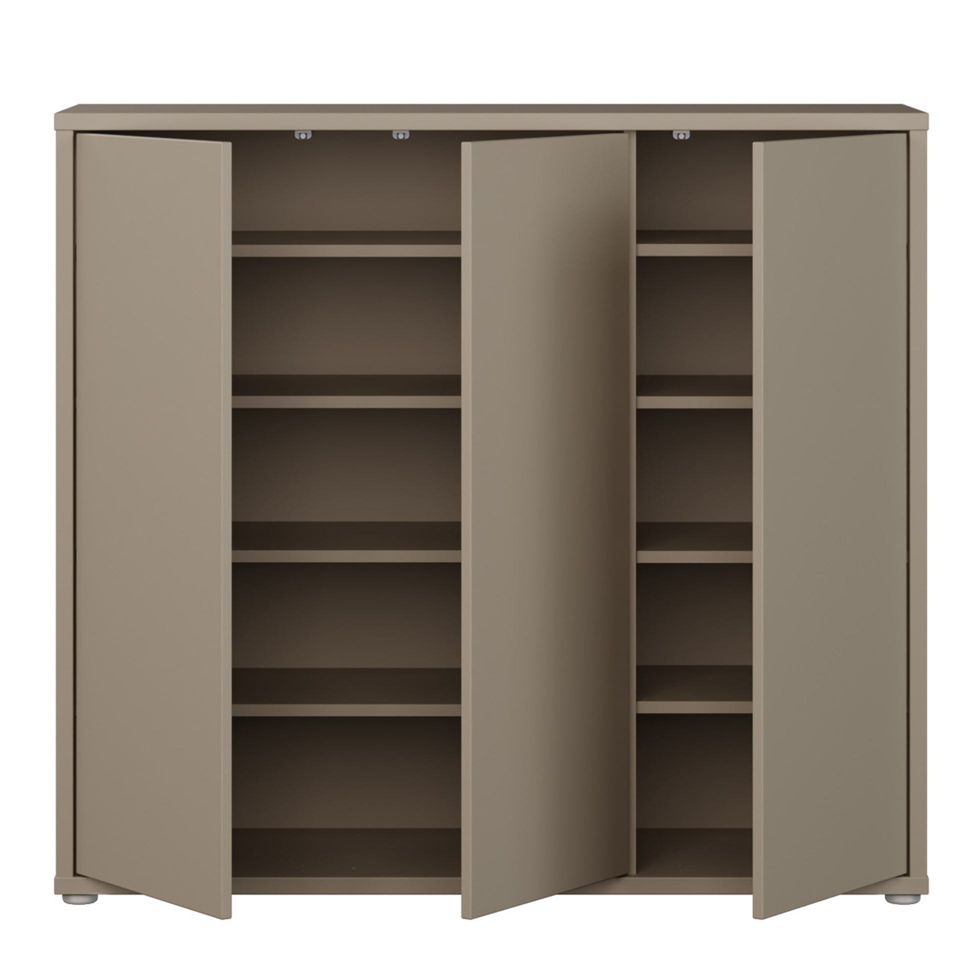 Bloc 3 Door Shoe Cabinet in Taupe - Industrious Decor