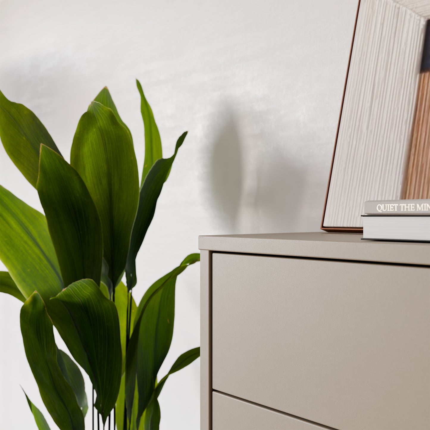 Bloc 3 Door Shoe Cabinet in Taupe - Industrious Decor