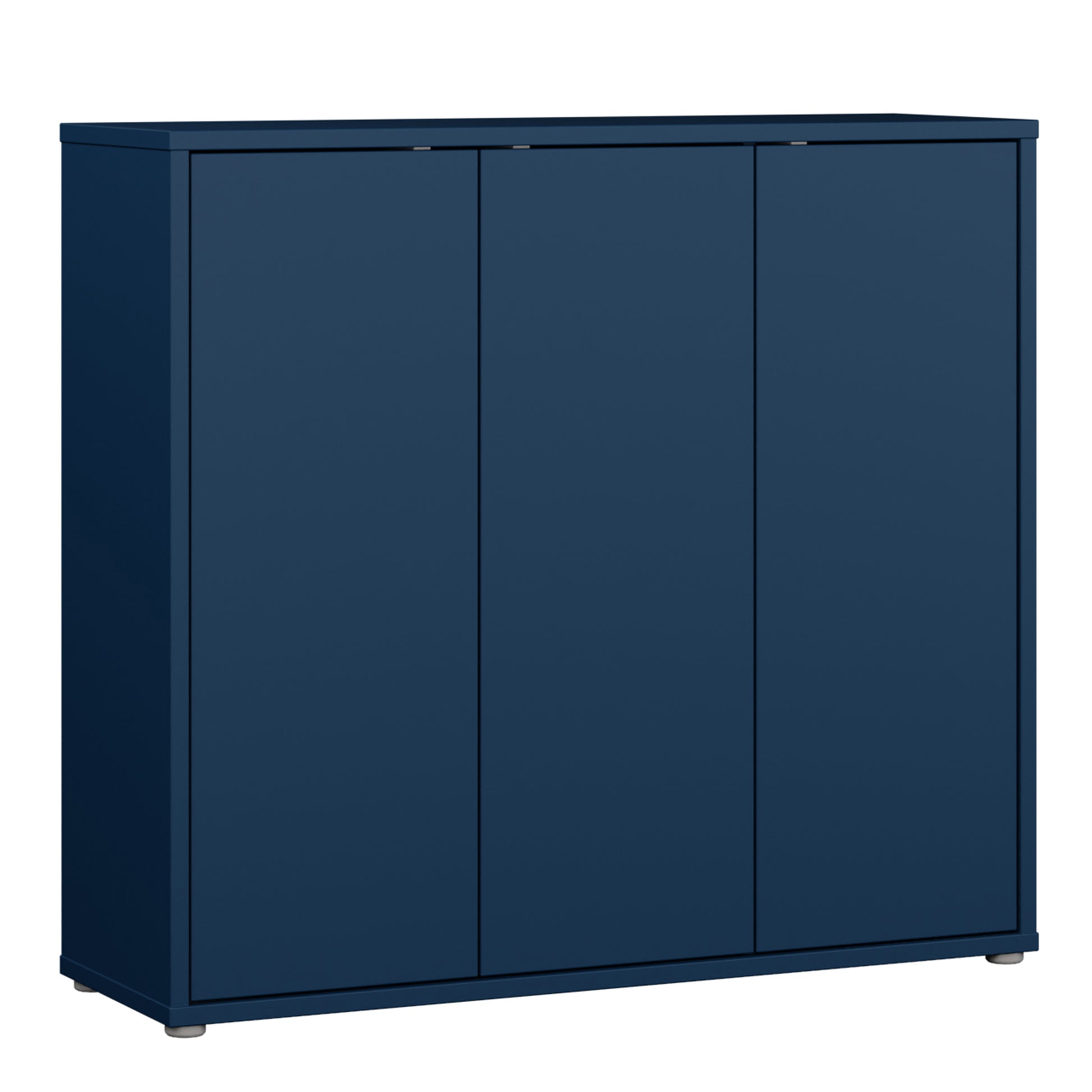 Bloc 3 Door Shoe Cabinet in Night Blue - Industrious Decor