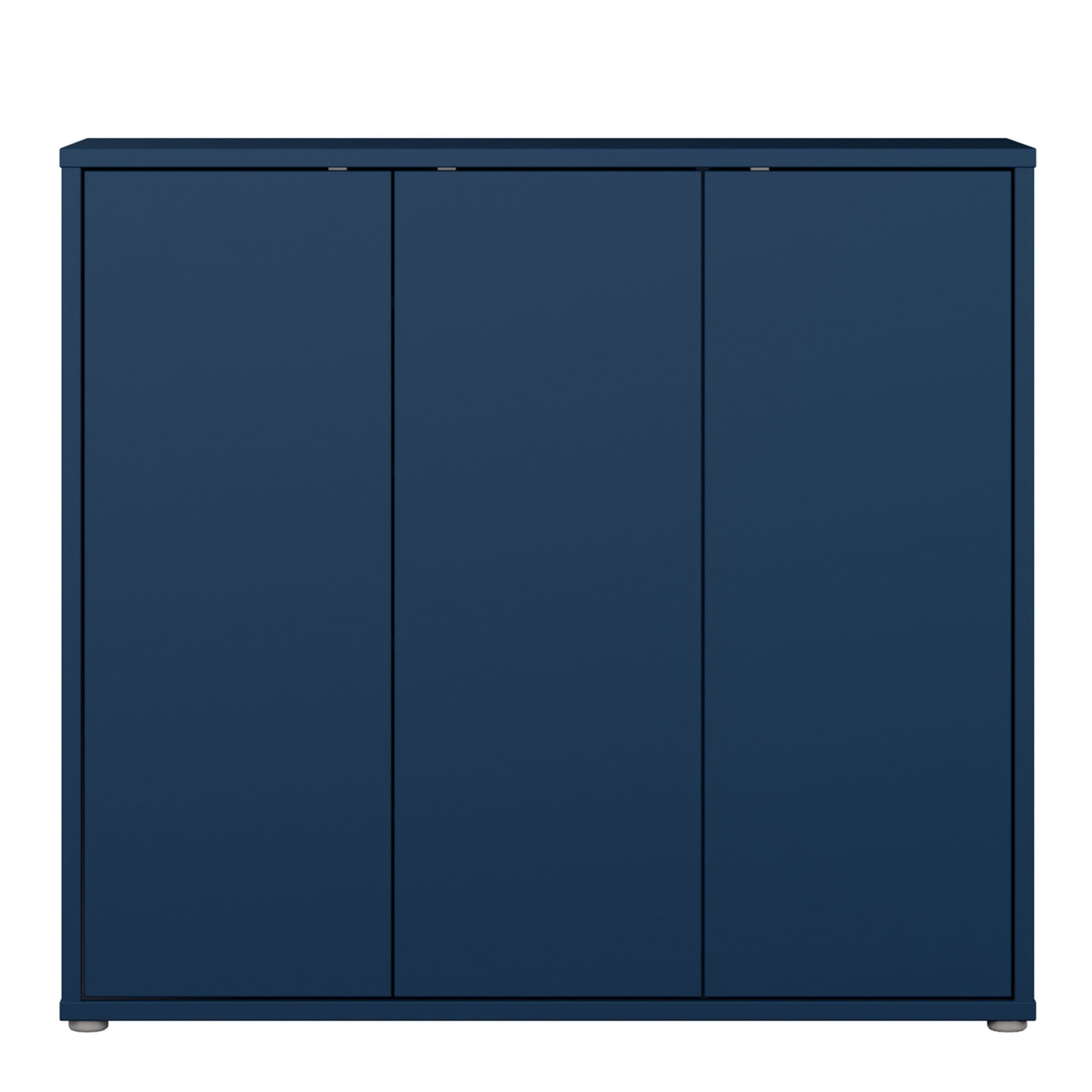 Bloc 3 Door Shoe Cabinet in Night Blue - Industrious Decor