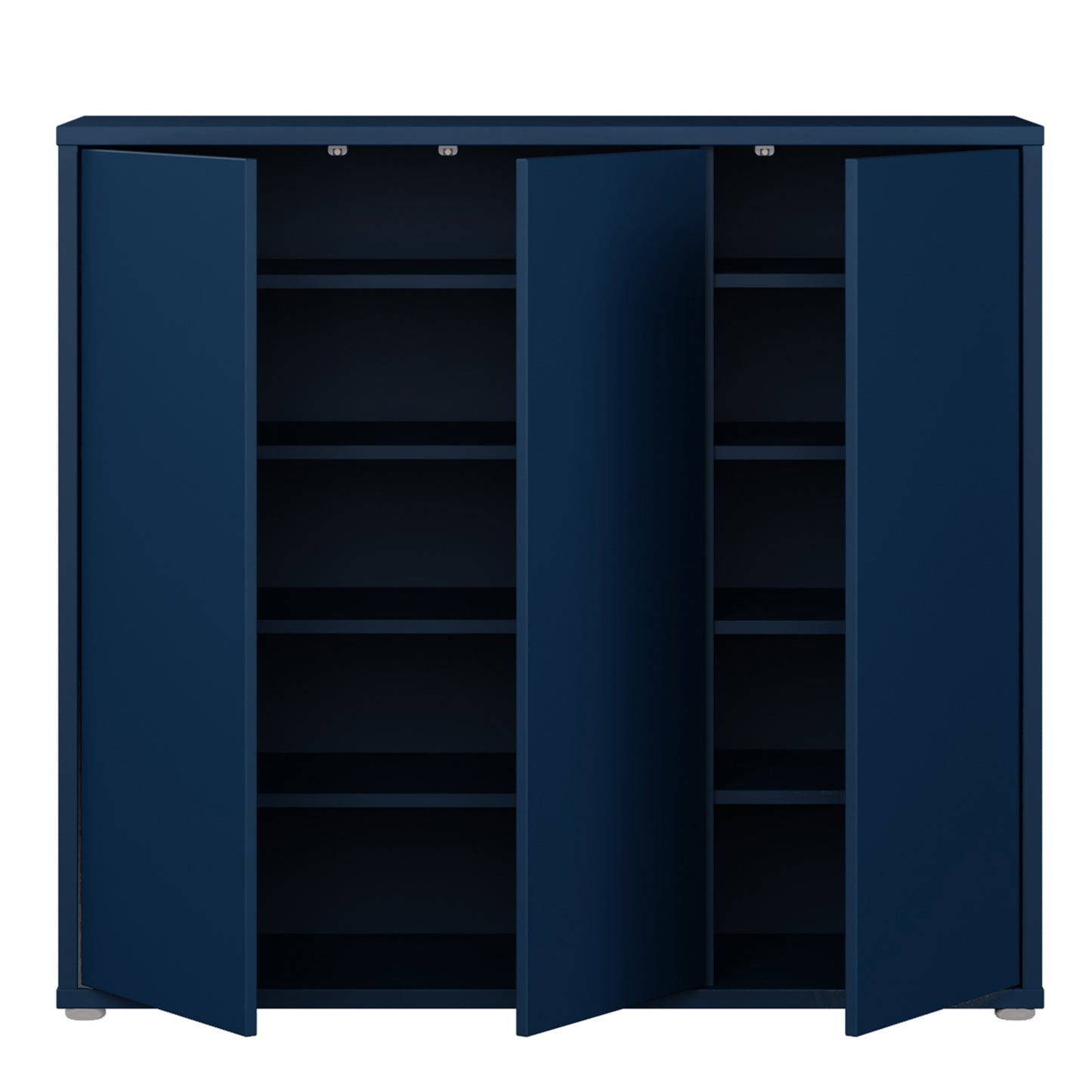Bloc 3 Door Shoe Cabinet in Night Blue - Industrious Decor