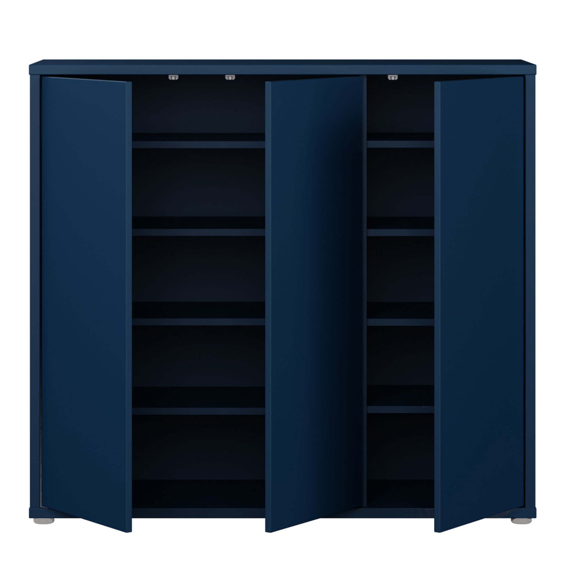 Bloc 3 Door Shoe Cabinet in Night Blue - Industrious Decor