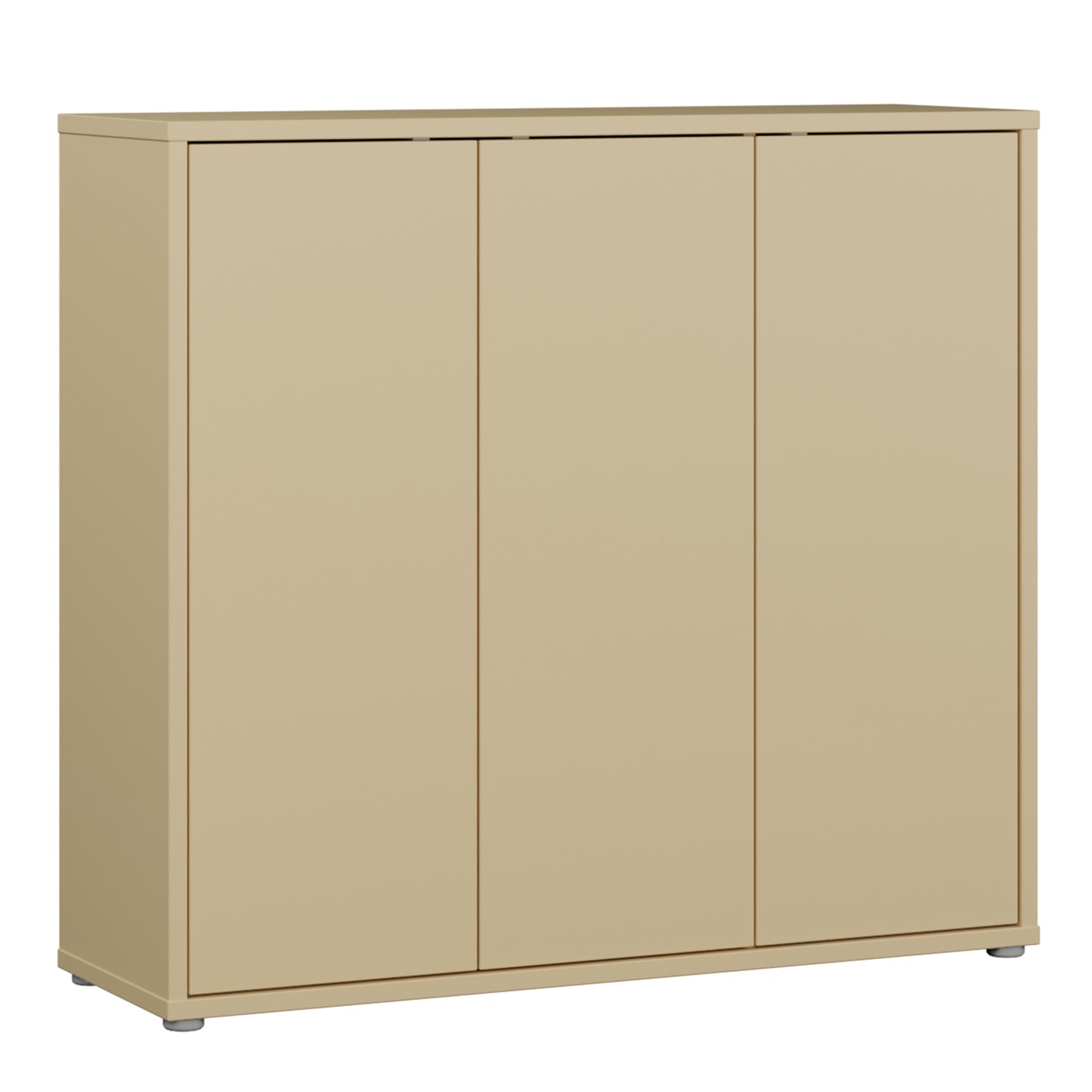 Bloc 3 Door Shoe Cabinet in Butter Yellow - Industrious Decor
