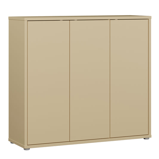 Bloc 3 Door Shoe Cabinet in Butter Yellow - Industrious Decor