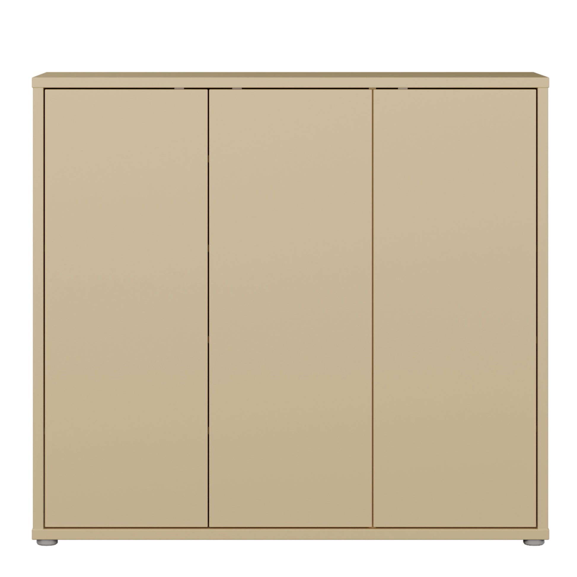 Bloc 3 Door Shoe Cabinet in Butter Yellow - Industrious Decor