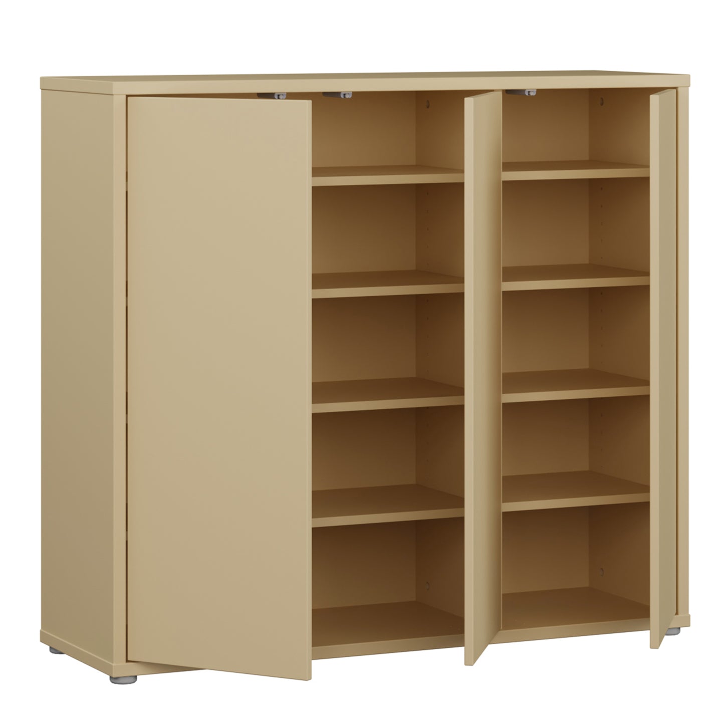 Bloc 3 Door Shoe Cabinet in Butter Yellow - Industrious Decor