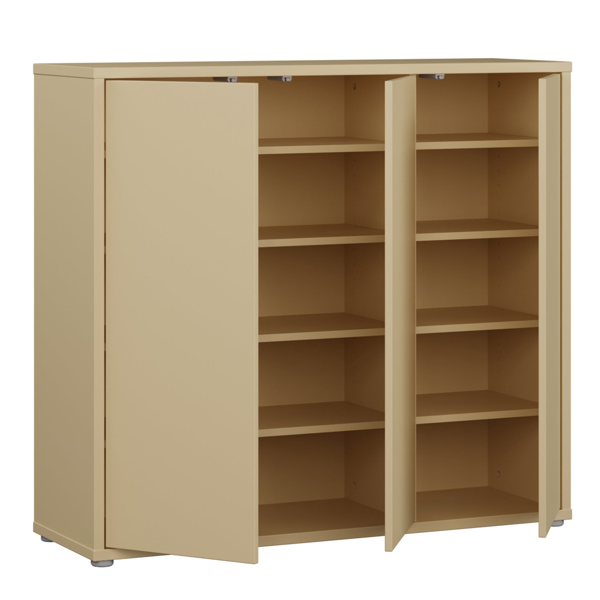 Bloc 3 Door Shoe Cabinet in Butter Yellow - Industrious Decor