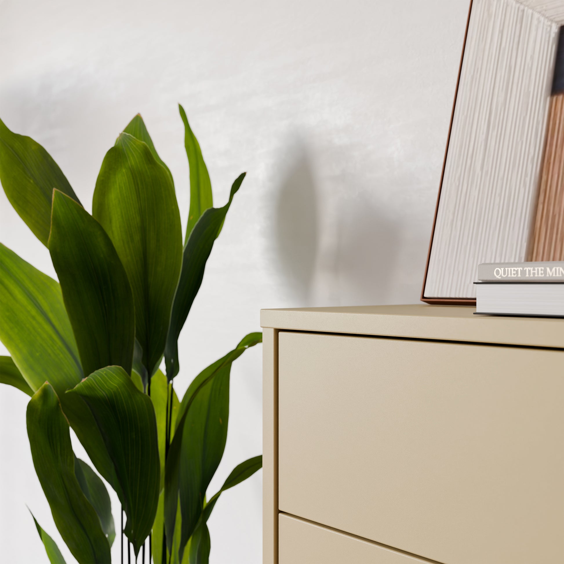 Bloc 3 Door Shoe Cabinet in Butter Yellow - Industrious Decor