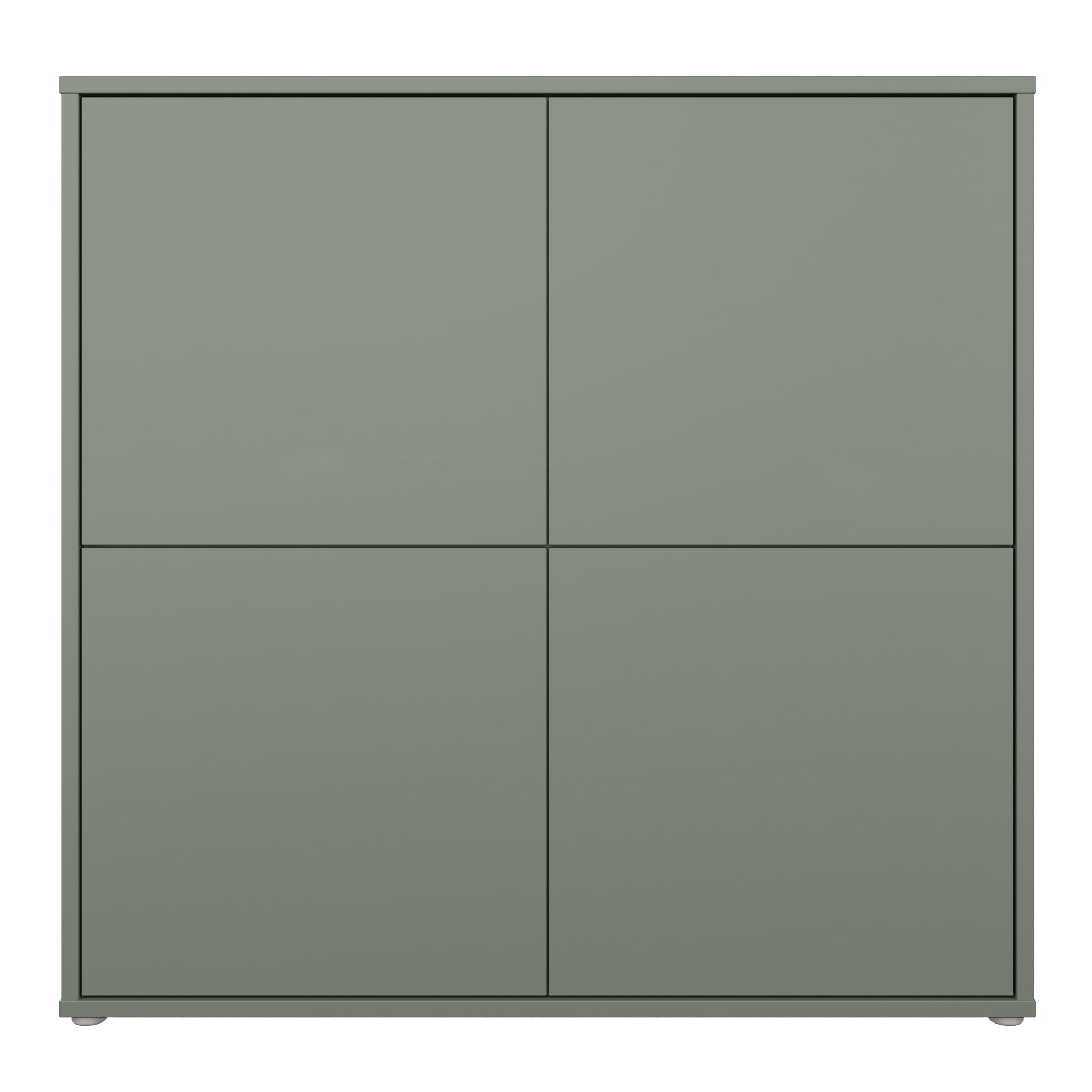 Bloc 4 Door Large Storage Cabinet in Sage Green - Industrious Decor