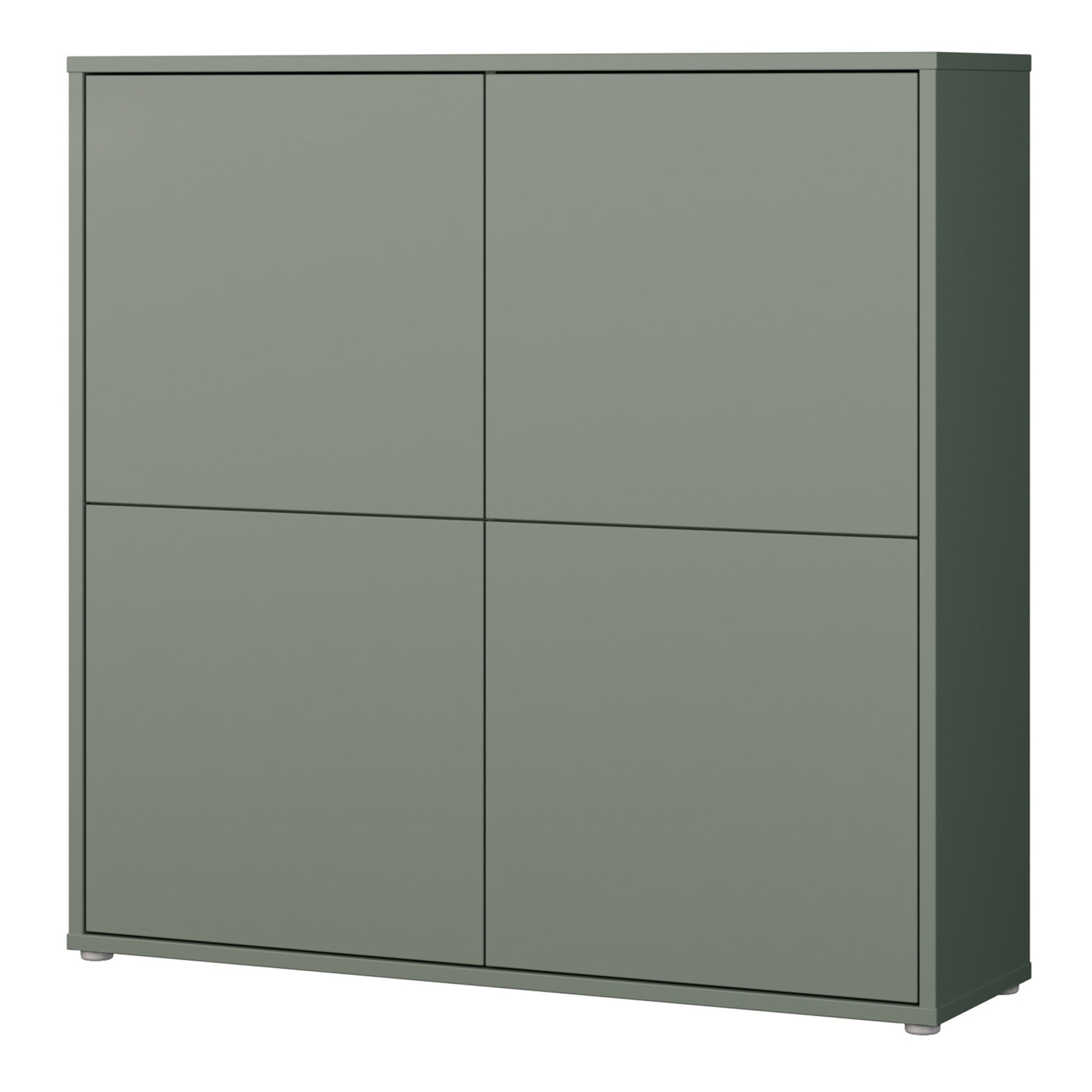 Bloc 4 Door Large Storage Cabinet in Sage Green - Industrious Decor