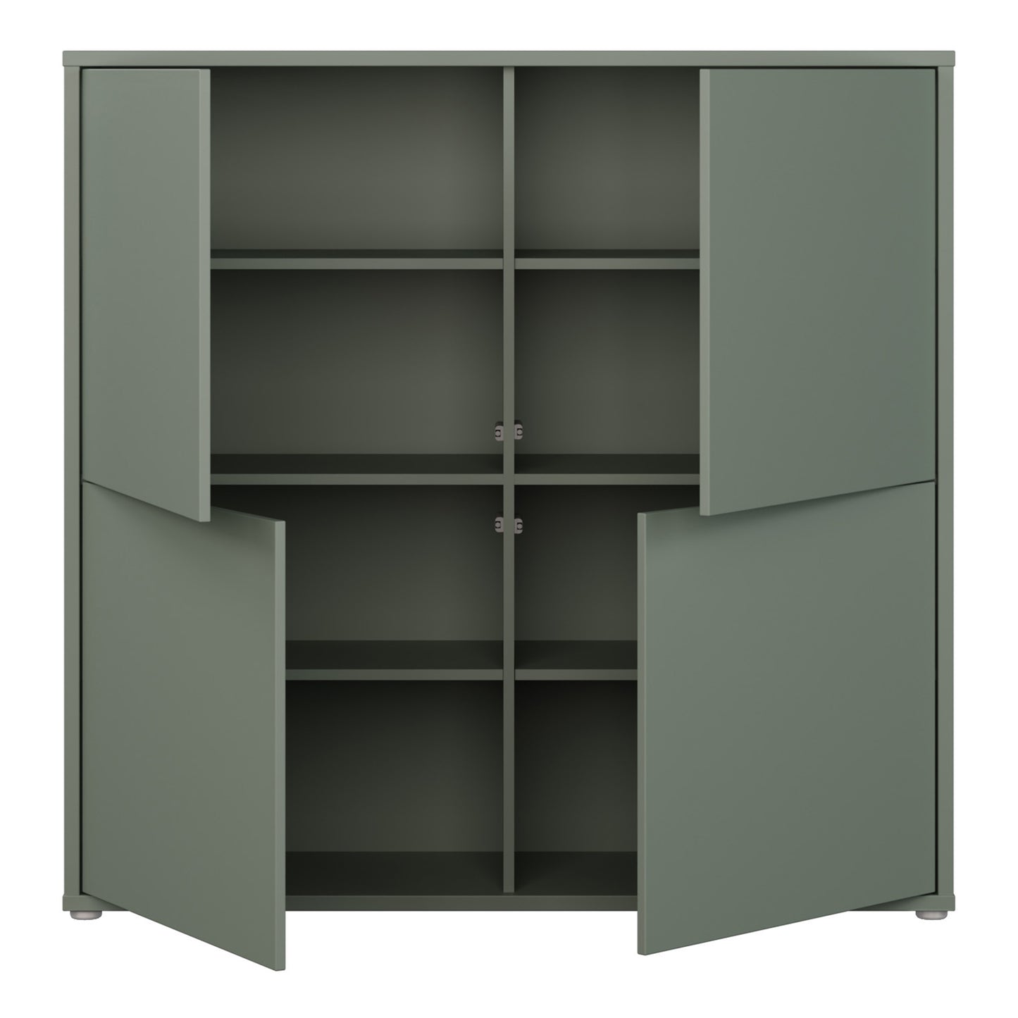Bloc 4 Door Large Storage Cabinet in Sage Green - Industrious Decor
