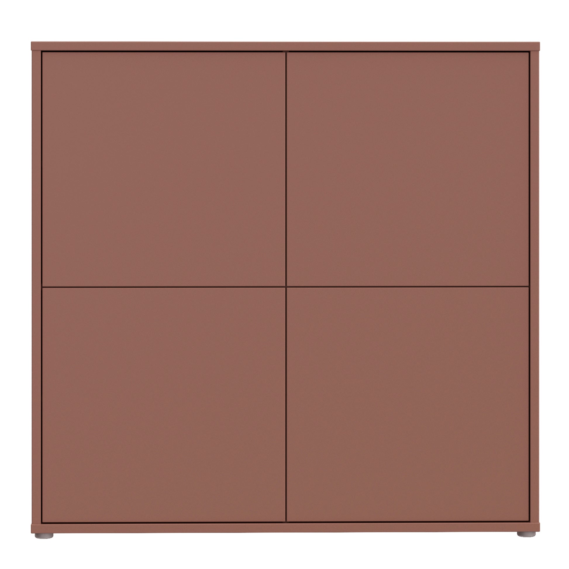 Bloc 4 Door Large Storage Cabinet in Terracotta - Industrious Decor