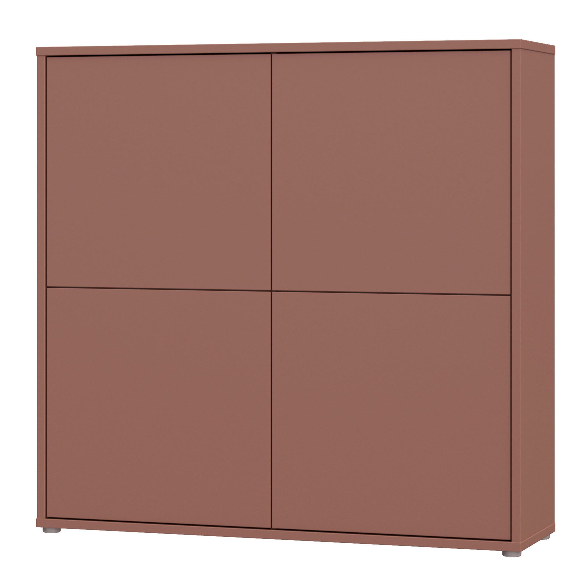 Bloc 4 Door Large Storage Cabinet in Terracotta - Industrious Decor