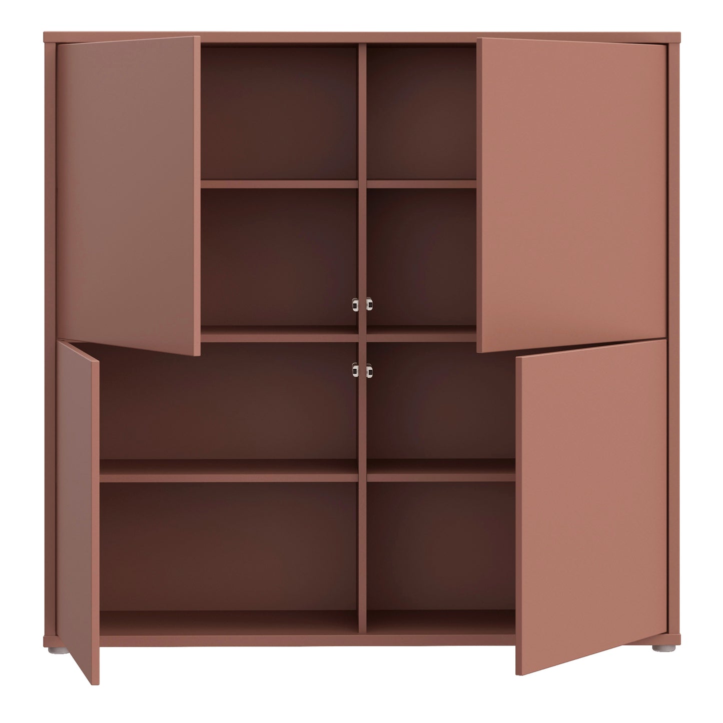 Bloc 4 Door Large Storage Cabinet in Terracotta - Industrious Decor