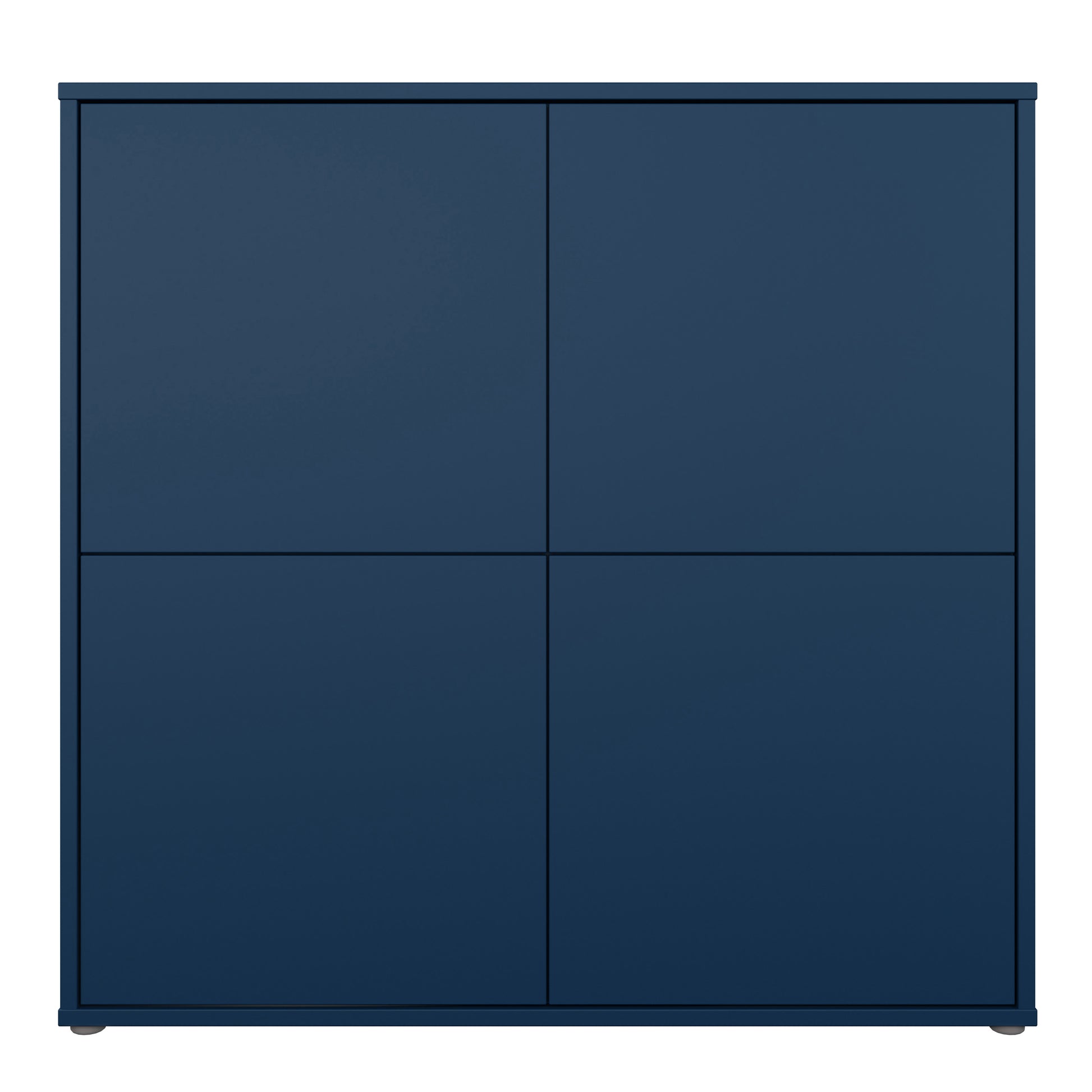 Bloc 4 Door Large Storage Cabinet in Night Blue - Industrious Decor