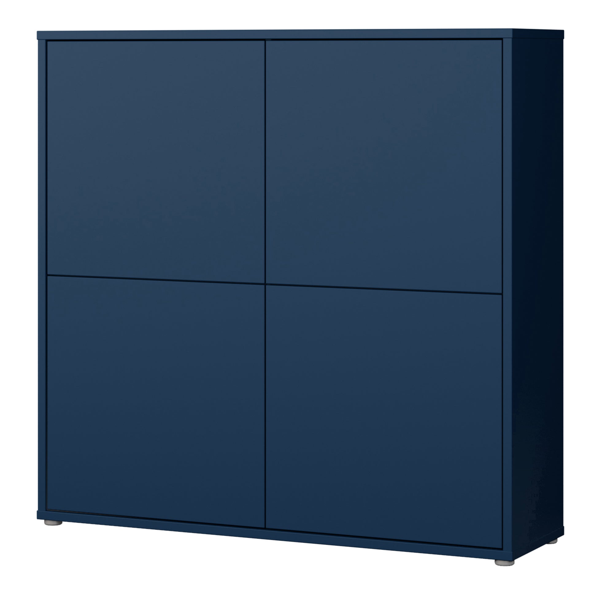Bloc 4 Door Large Storage Cabinet in Night Blue - Industrious Decor