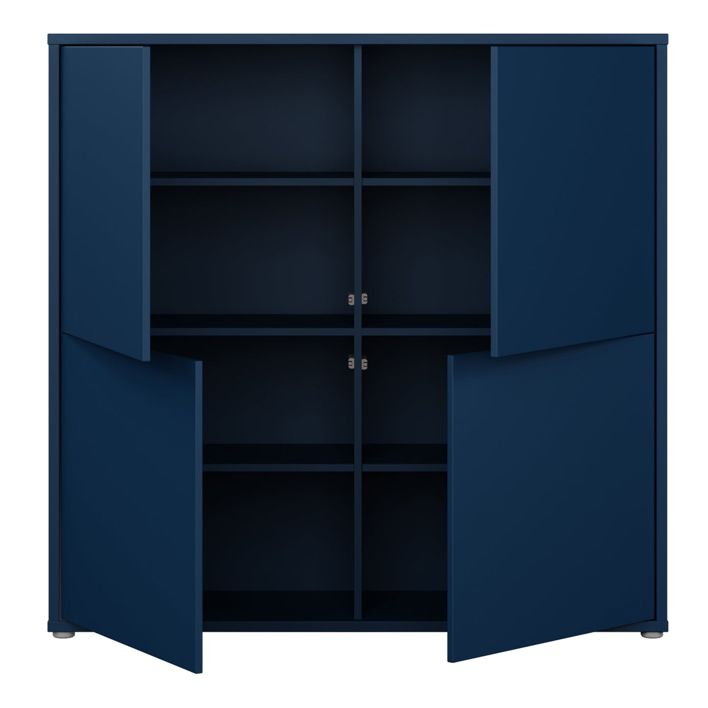 Bloc 4 Door Large Storage Cabinet in Night Blue - Industrious Decor