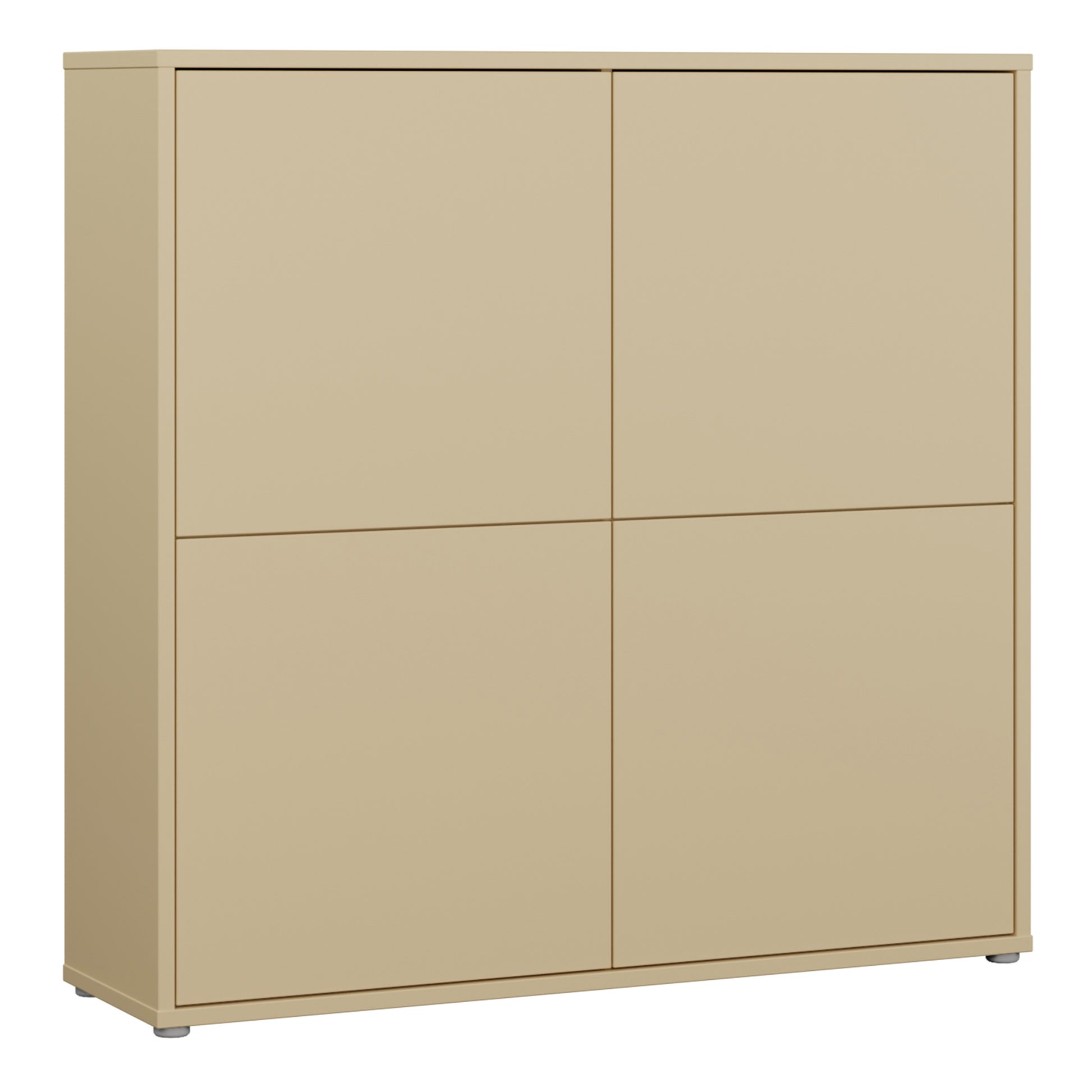 Bloc 4 Door Large Storage Cabinet in Butter Yellow - Industrious Decor