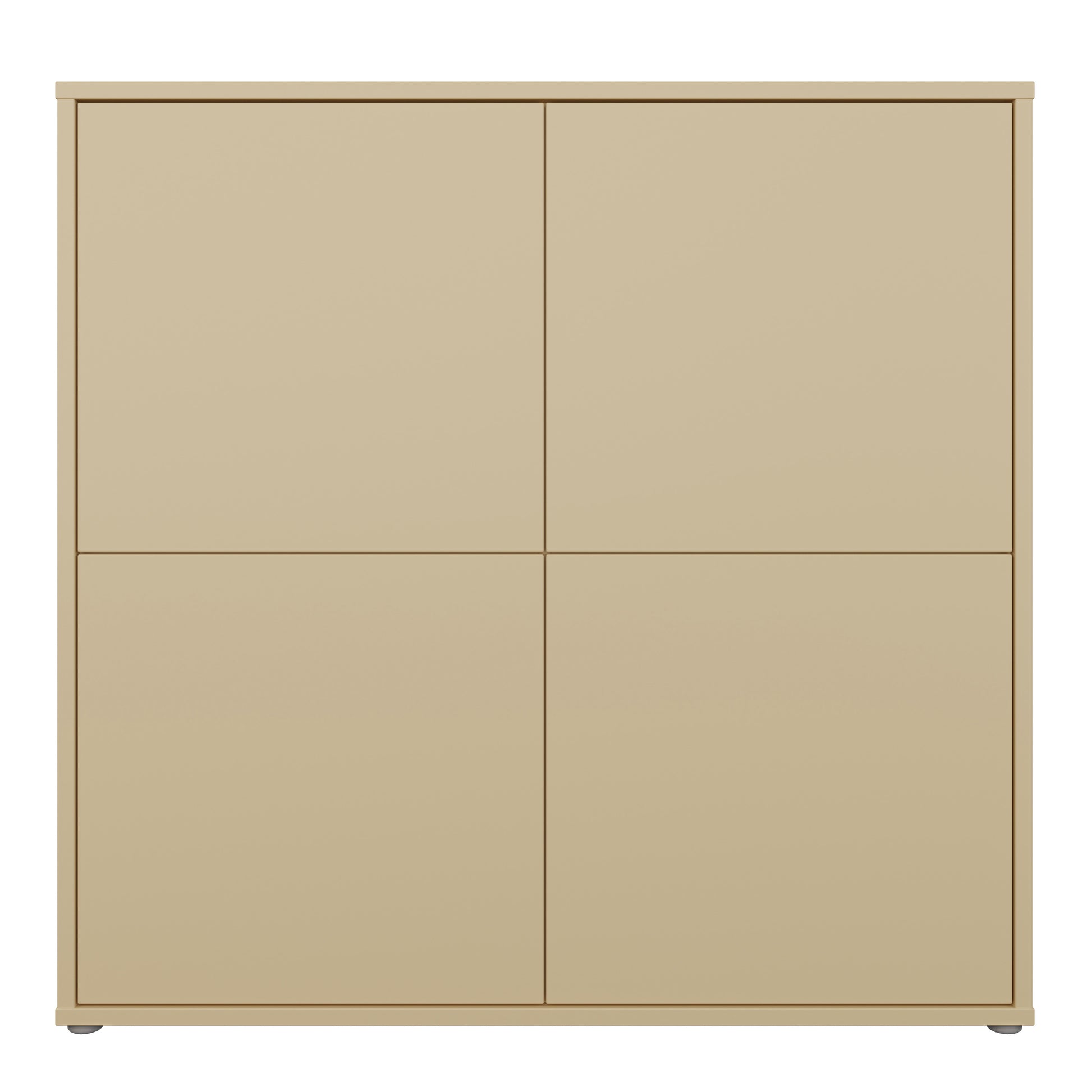 Bloc 4 Door Large Storage Cabinet in Butter Yellow - Industrious Decor