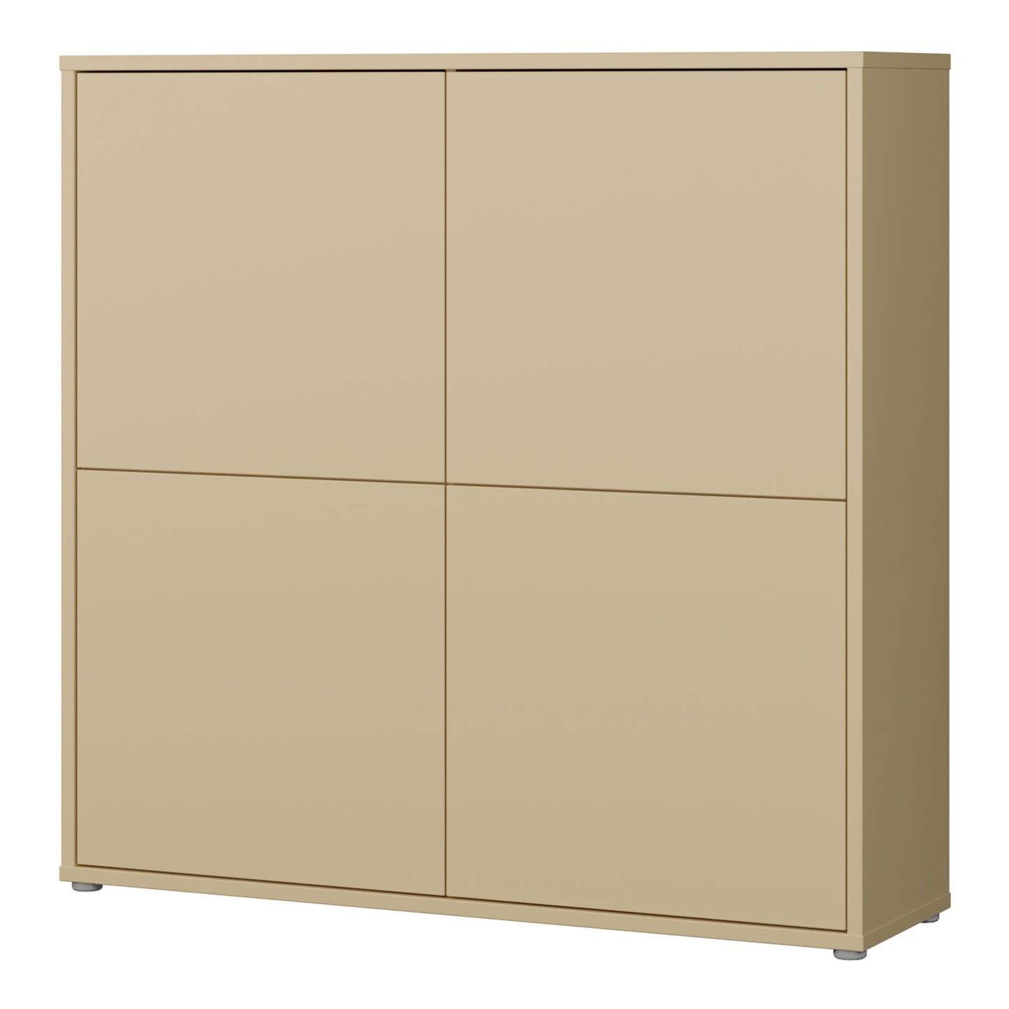 Bloc 4 Door Large Storage Cabinet in Butter Yellow - Industrious Decor