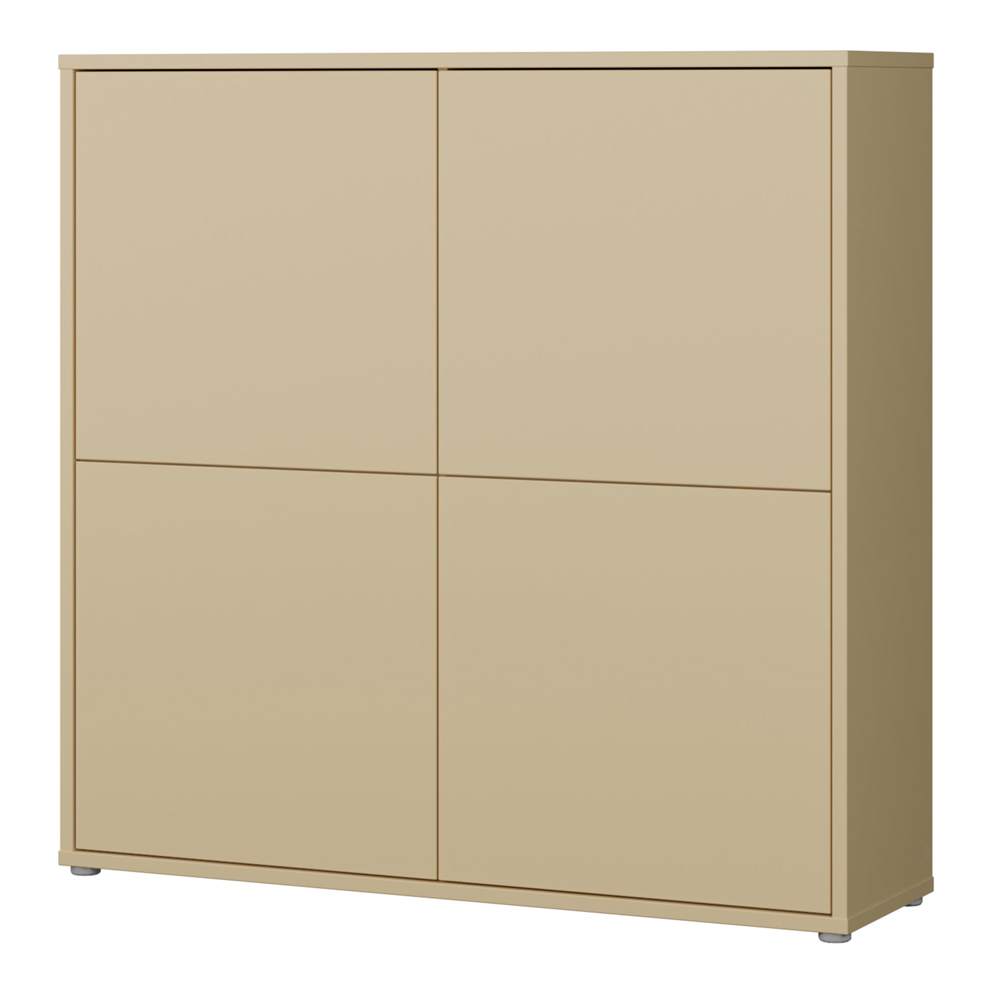 Bloc 4 Door Large Storage Cabinet in Butter Yellow - Industrious Decor