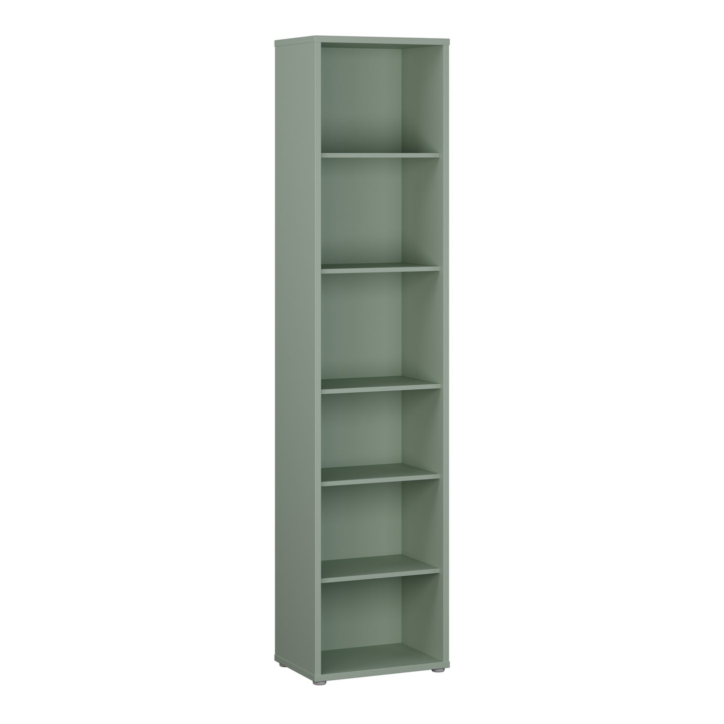 Bloc Tall Narrow Bookcase in Sage Green - Industrious Decor