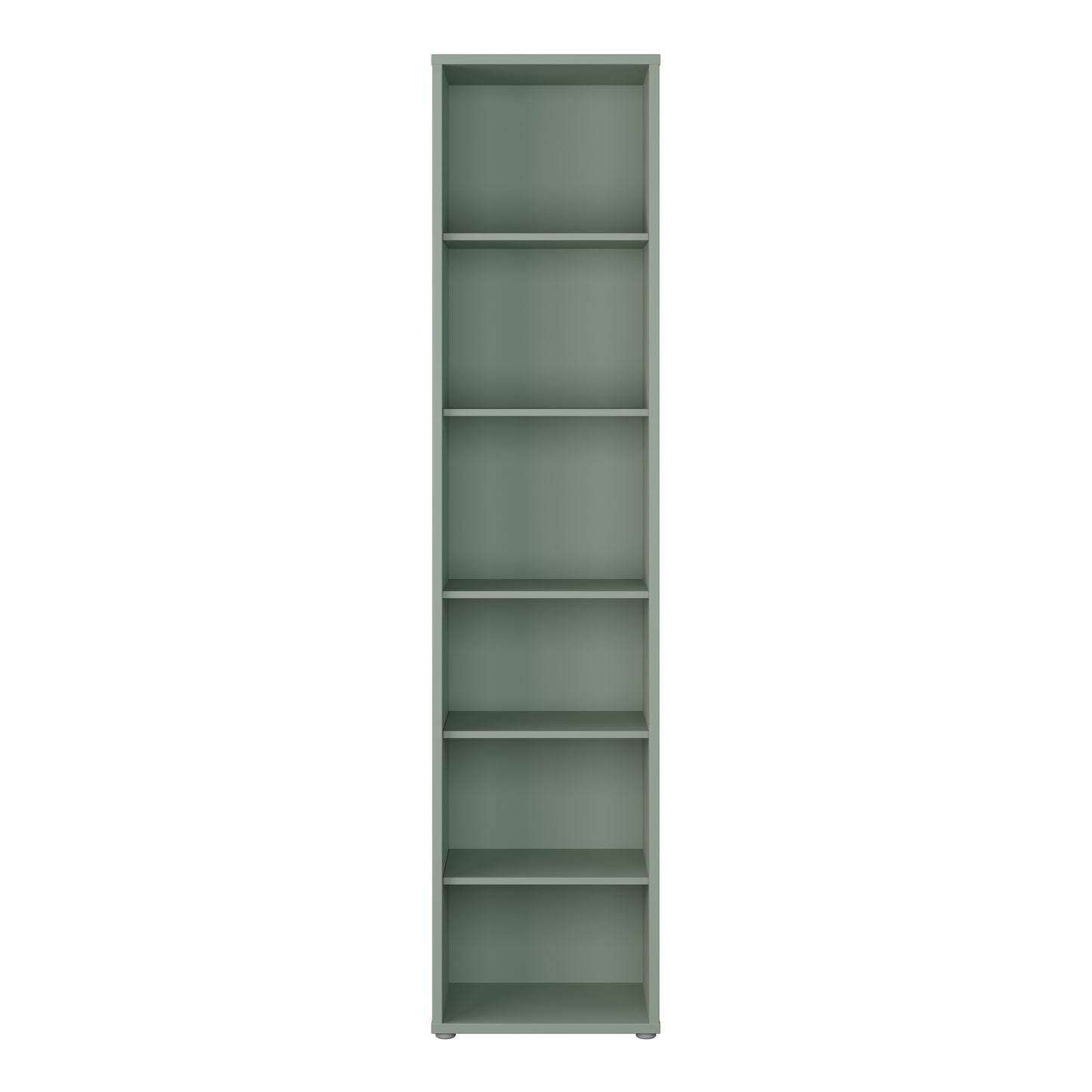 Bloc Tall Narrow Bookcase in Sage Green - Industrious Decor