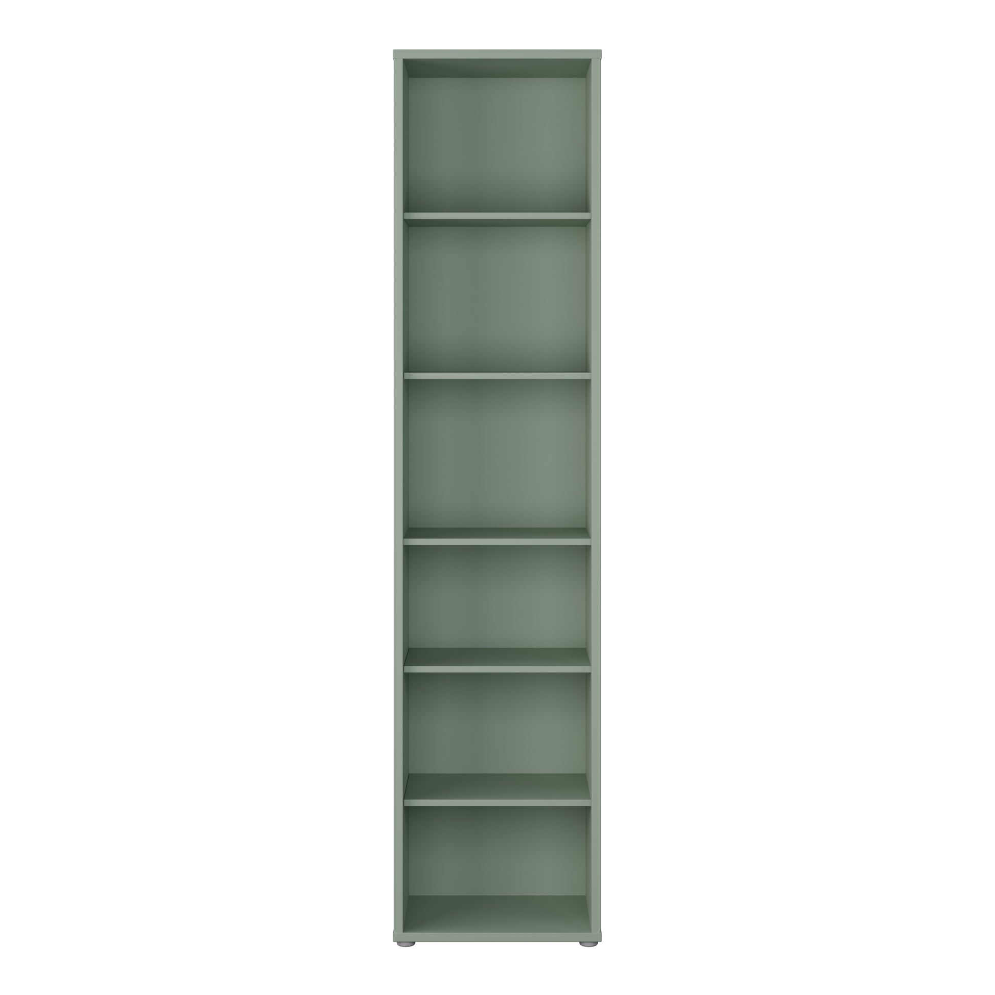 Bloc Tall Narrow Bookcase in Sage Green - Industrious Decor