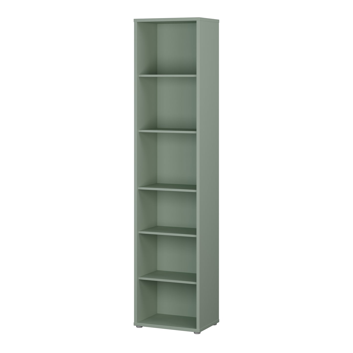 Bloc Tall Narrow Bookcase in Sage Green - Industrious Decor