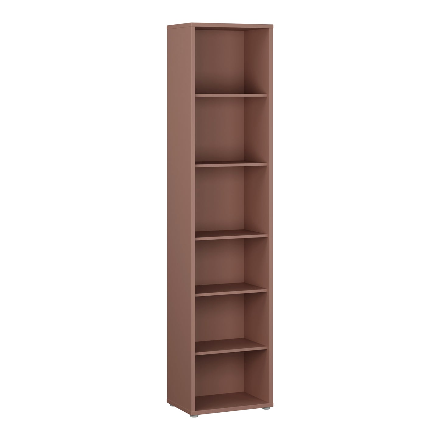 Bloc Tall Narrow Bookcase in Terracotta - Industrious Decor
