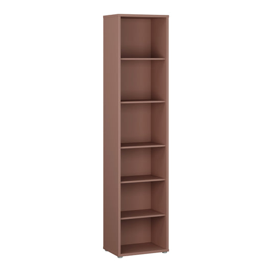 Bloc Tall Narrow Bookcase in Terracotta - Industrious Decor