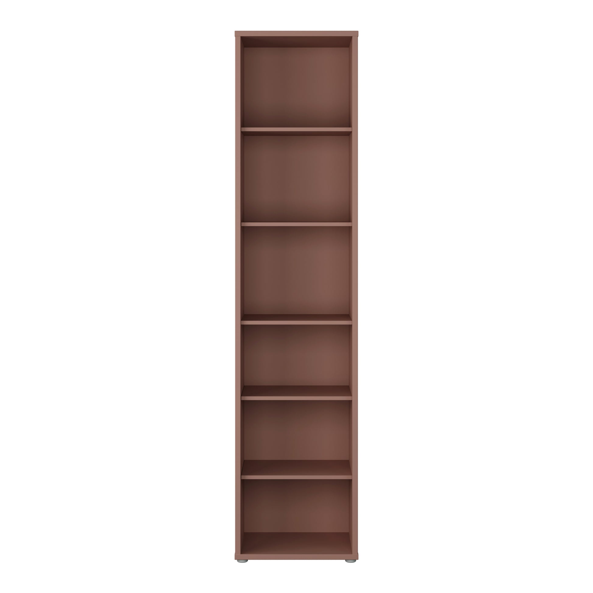 Bloc Tall Narrow Bookcase in Terracotta - Industrious Decor