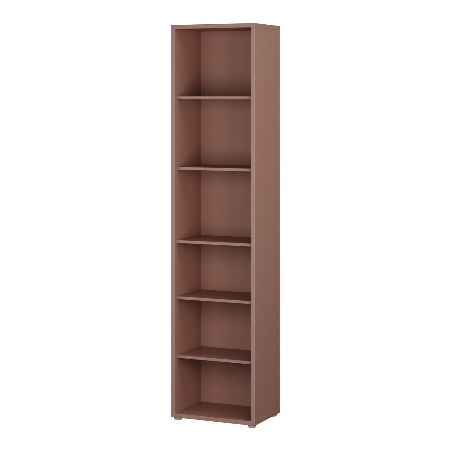Bloc Tall Narrow Bookcase in Terracotta - Industrious Decor