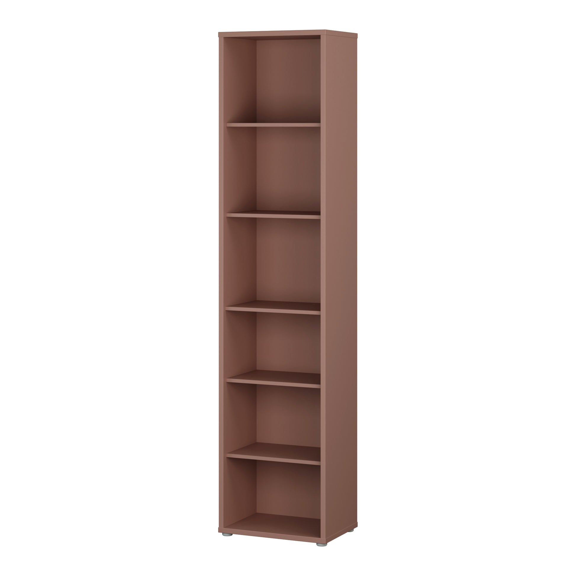 Bloc Tall Narrow Bookcase in Terracotta - Industrious Decor
