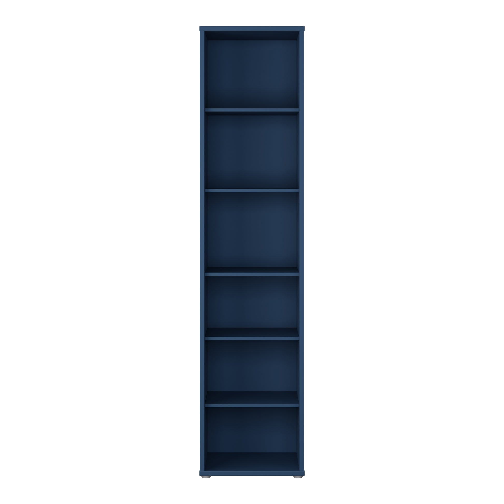Bloc Tall Narrow Bookcase in Night Blue - Industrious Decor