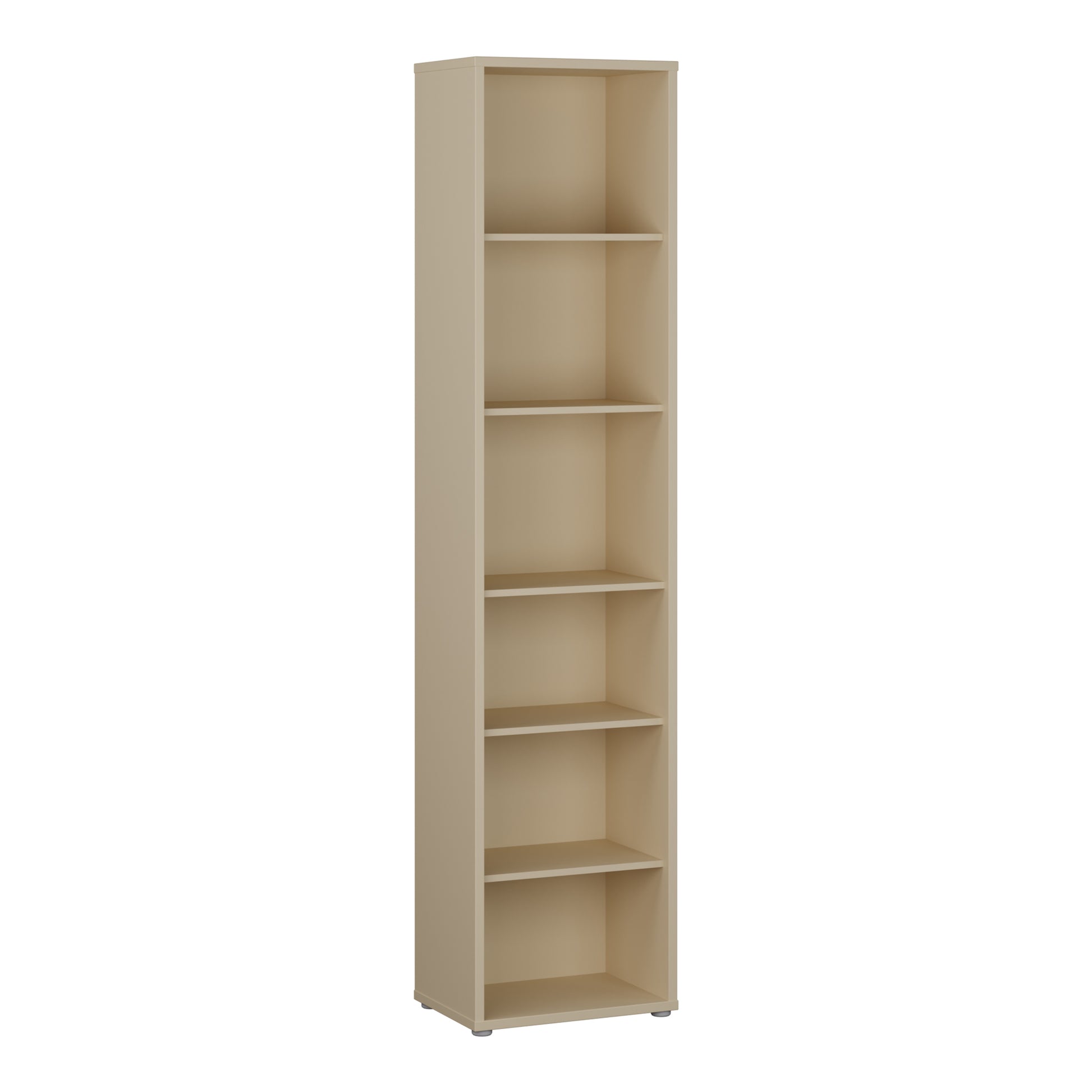 Bloc Tall Narrow Bookcase in Butter Yellow - Industrious Decor