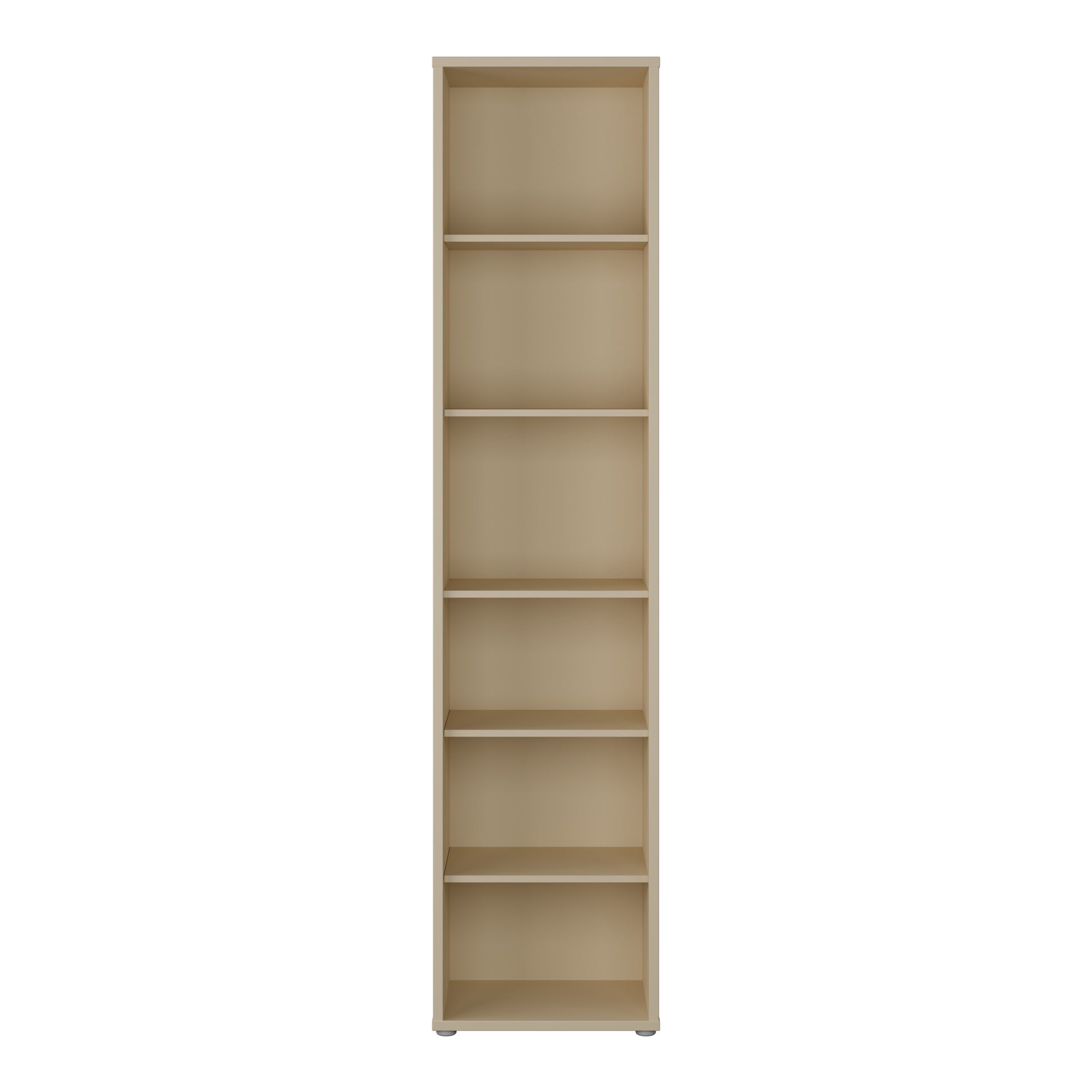 Bloc Tall Narrow Bookcase in Butter Yellow - Industrious Decor