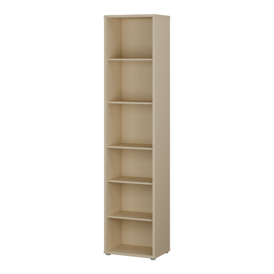Bloc Tall Narrow Bookcase in Butter Yellow - Industrious Decor