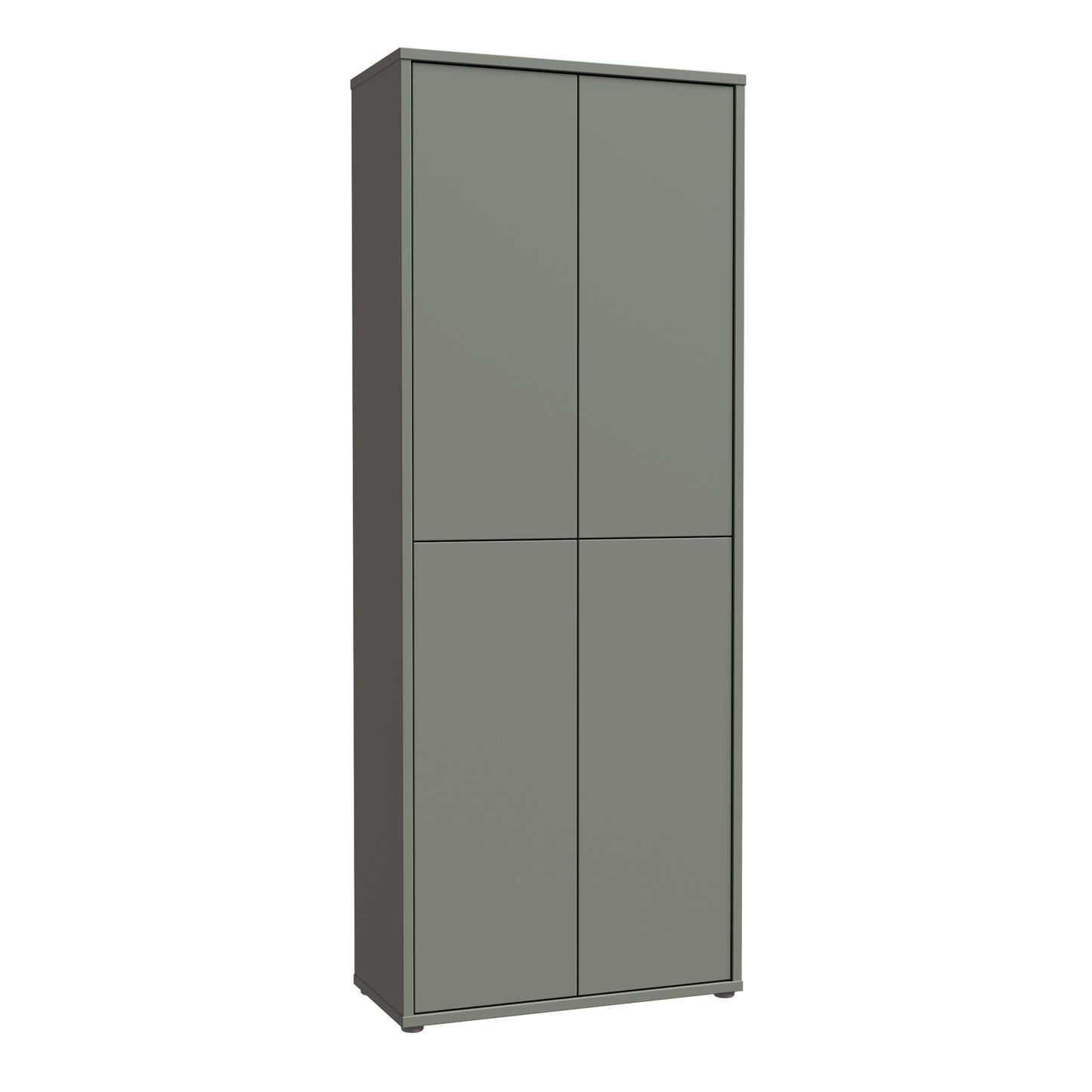 Bloc Tall 4 Door Shoe Cabinet in Sage Green - Industrious Decor