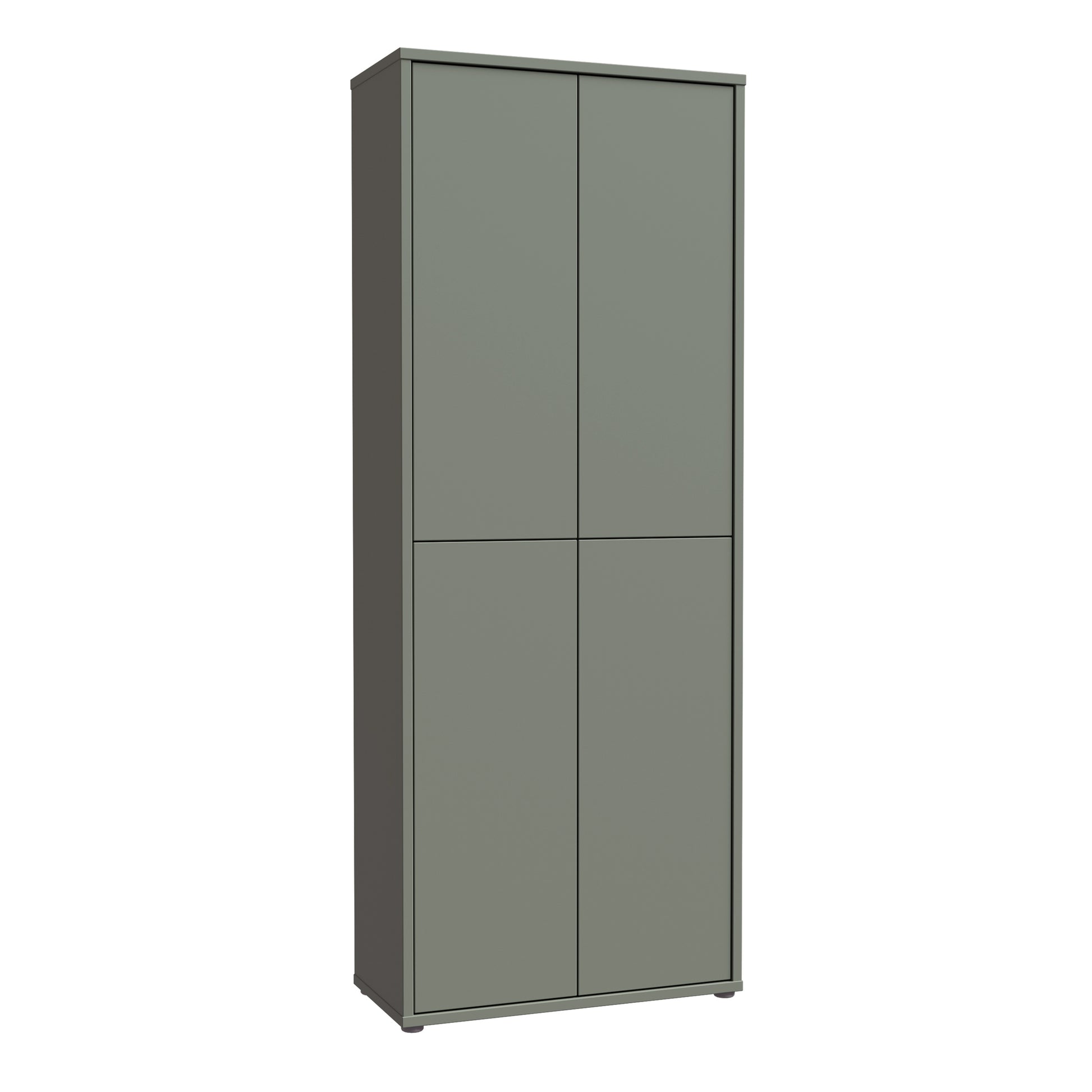 Bloc Tall 4 Door Shoe Cabinet in Sage Green - Industrious Decor