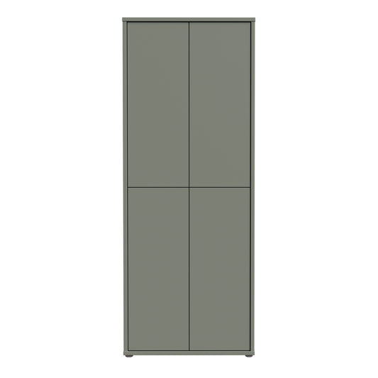 Bloc Tall 4 Door Shoe Cabinet in Sage Green - Industrious Decor