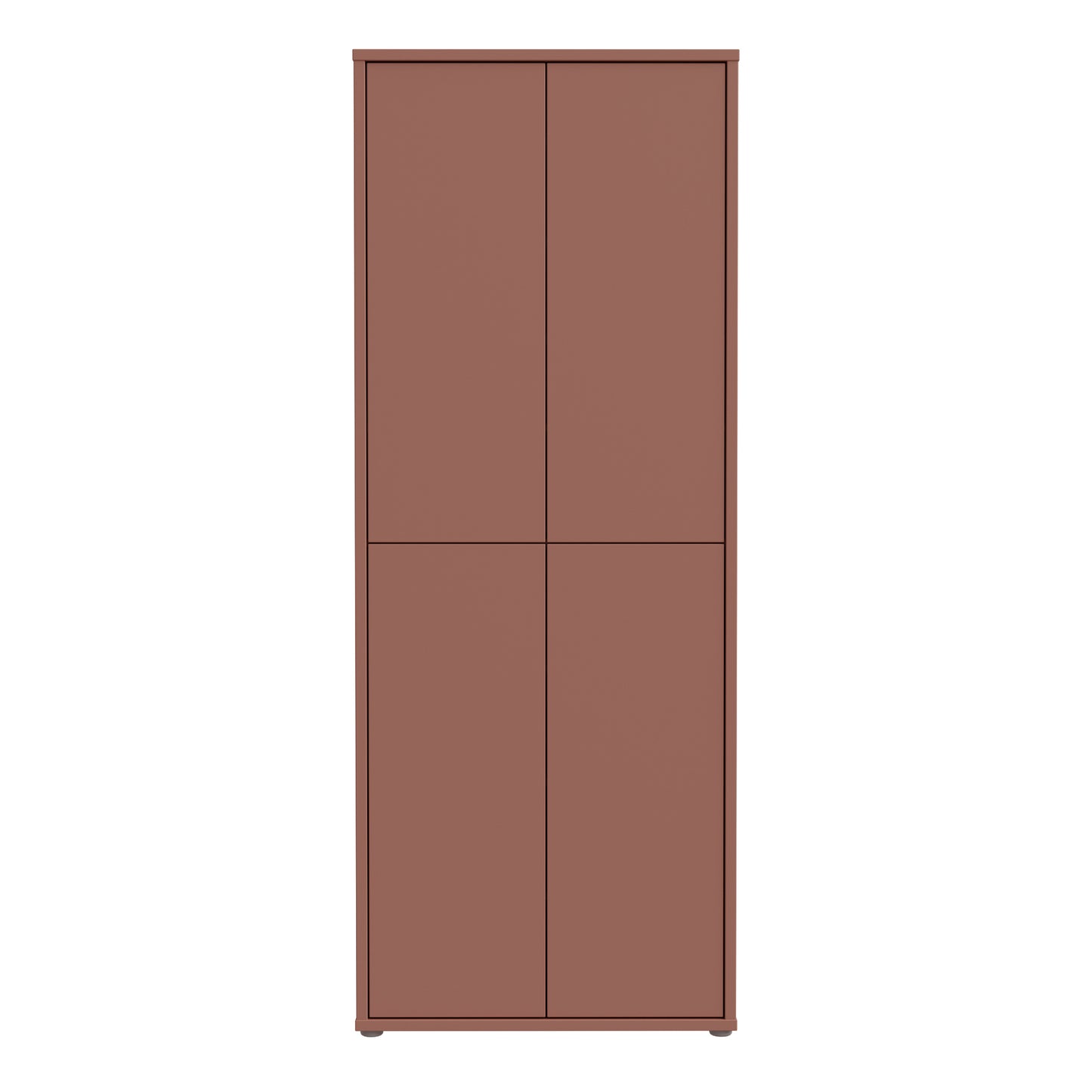 Bloc Tall 4 Door Shoe Cabinet in Terracotta - Industrious Decor