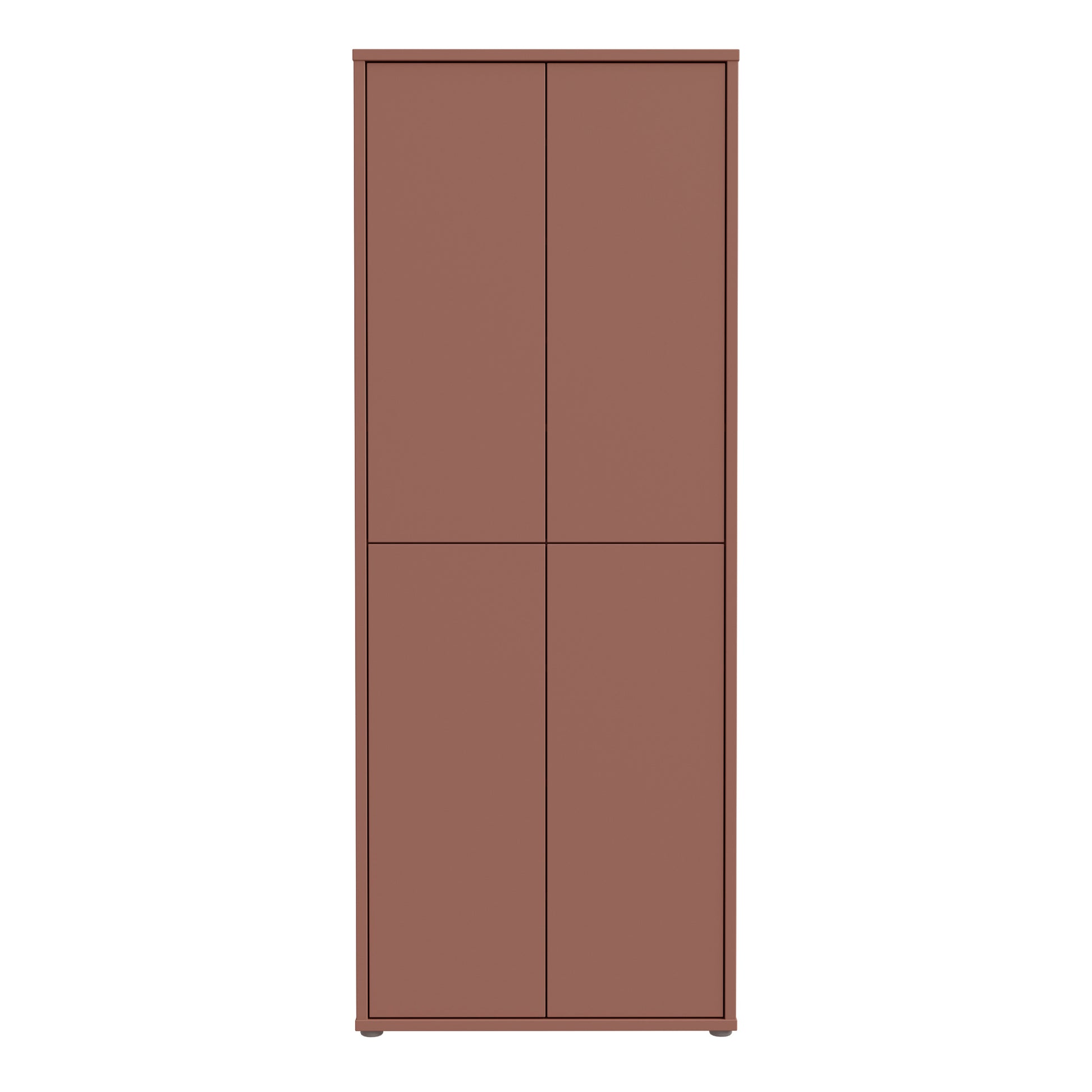 Bloc Tall 4 Door Shoe Cabinet in Terracotta - Industrious Decor
