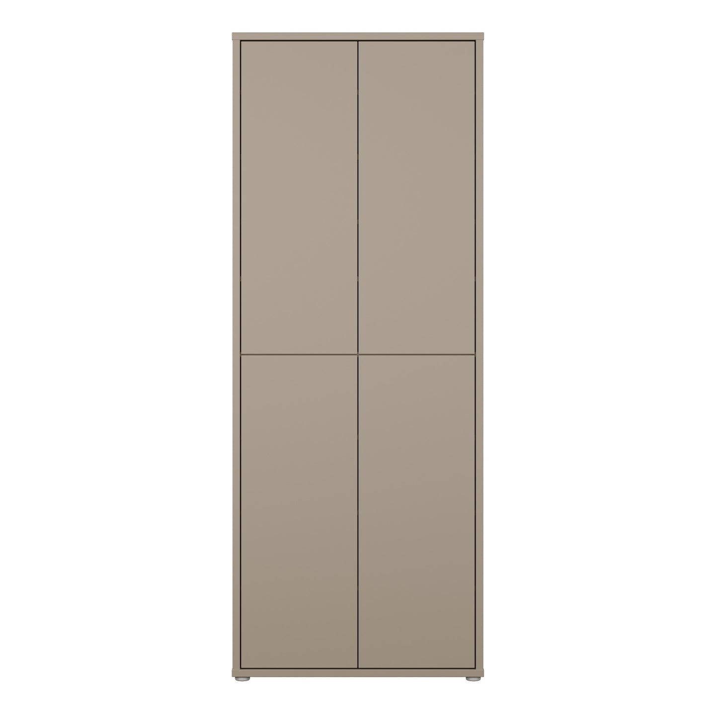 Bloc Tall 4 Door Shoe Cabinet in Taupe - Industrious Decor