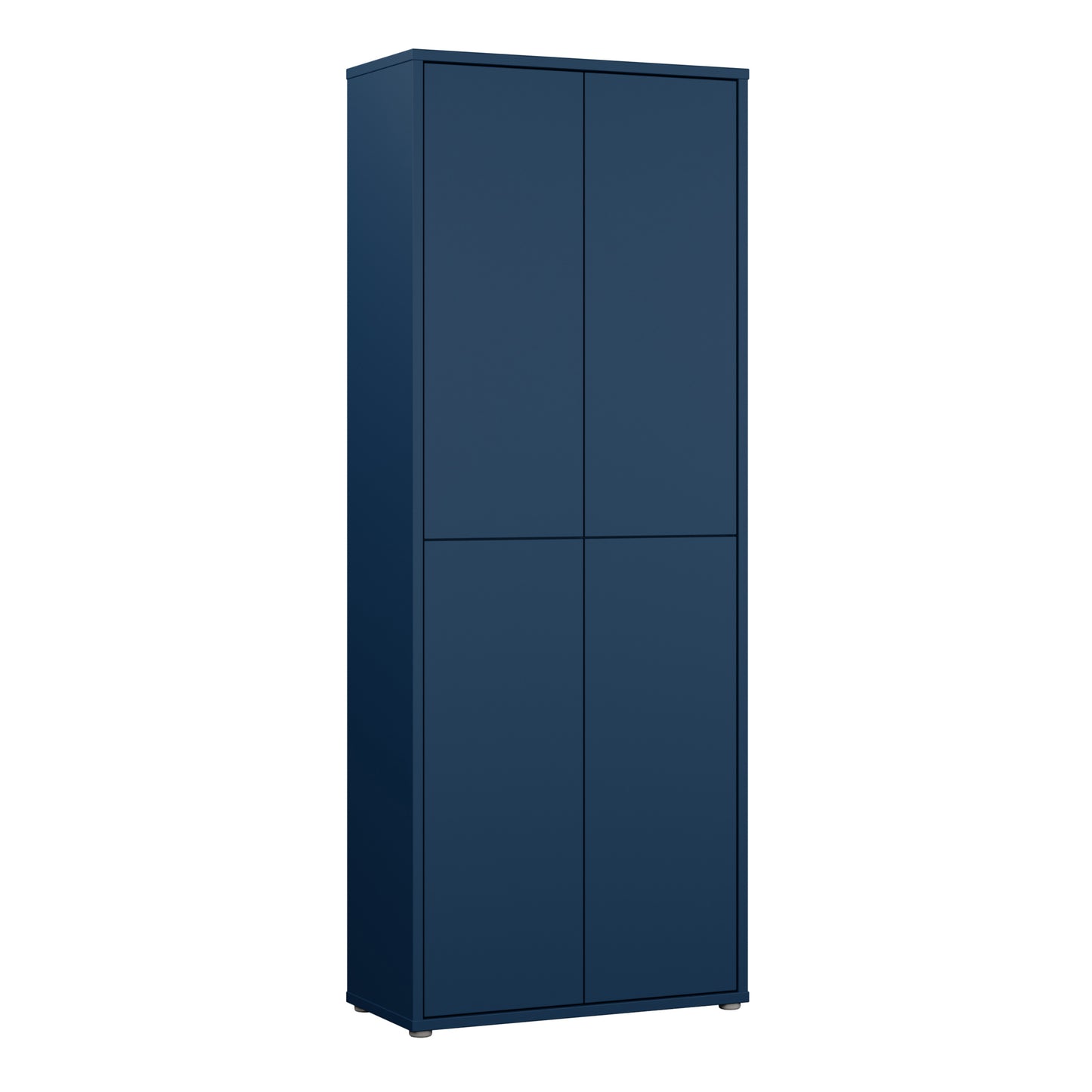 Bloc Tall 4 Door Shoe Cabinet in Night Blue - Industrious Decor