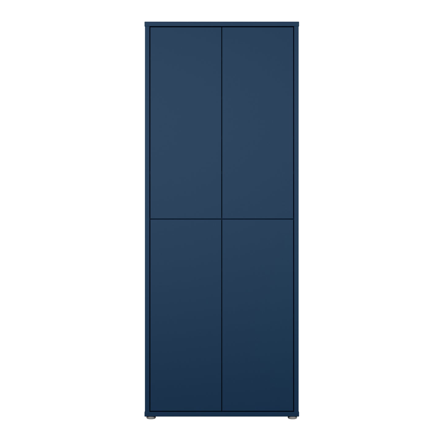 Bloc Tall 4 Door Shoe Cabinet in Night Blue - Industrious Decor