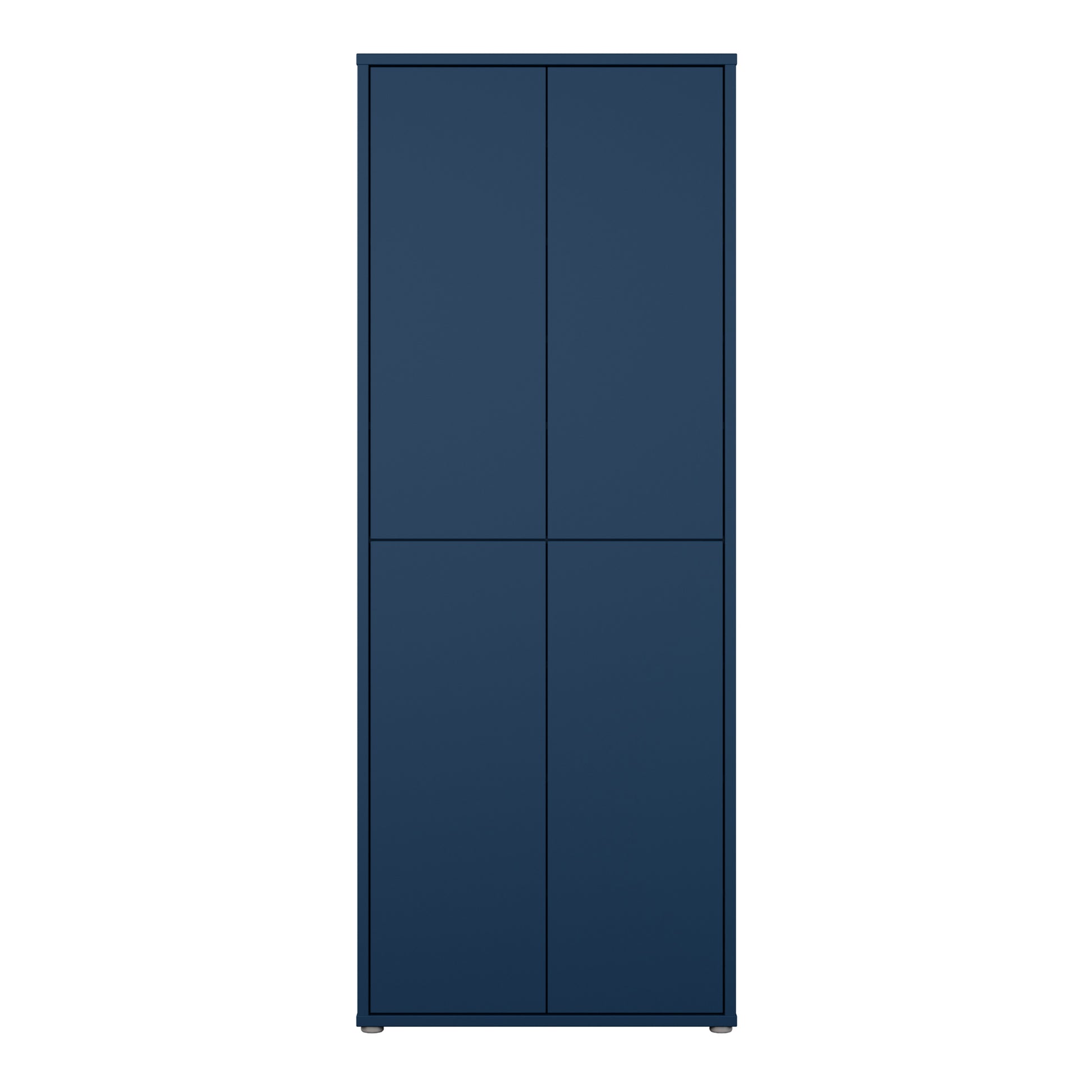 Bloc Tall 4 Door Shoe Cabinet in Night Blue - Industrious Decor
