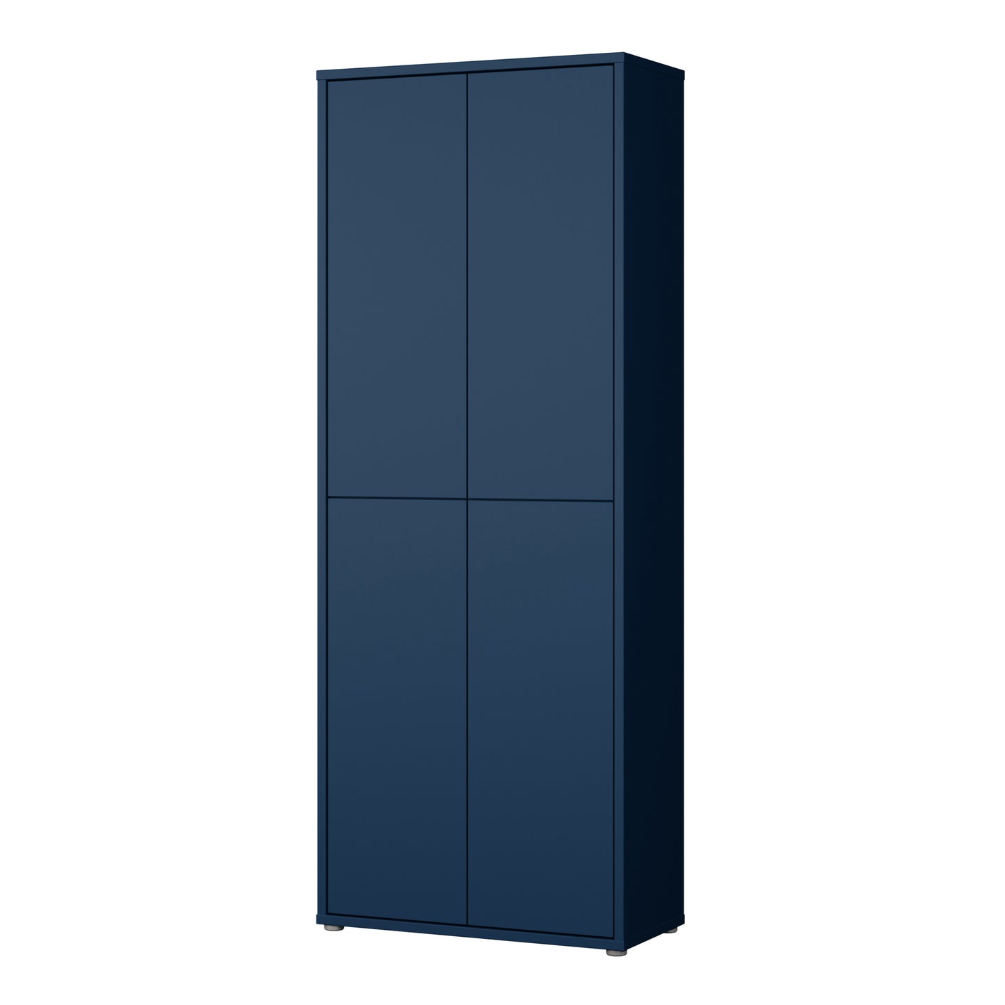 Bloc Tall 4 Door Shoe Cabinet in Night Blue - Industrious Decor