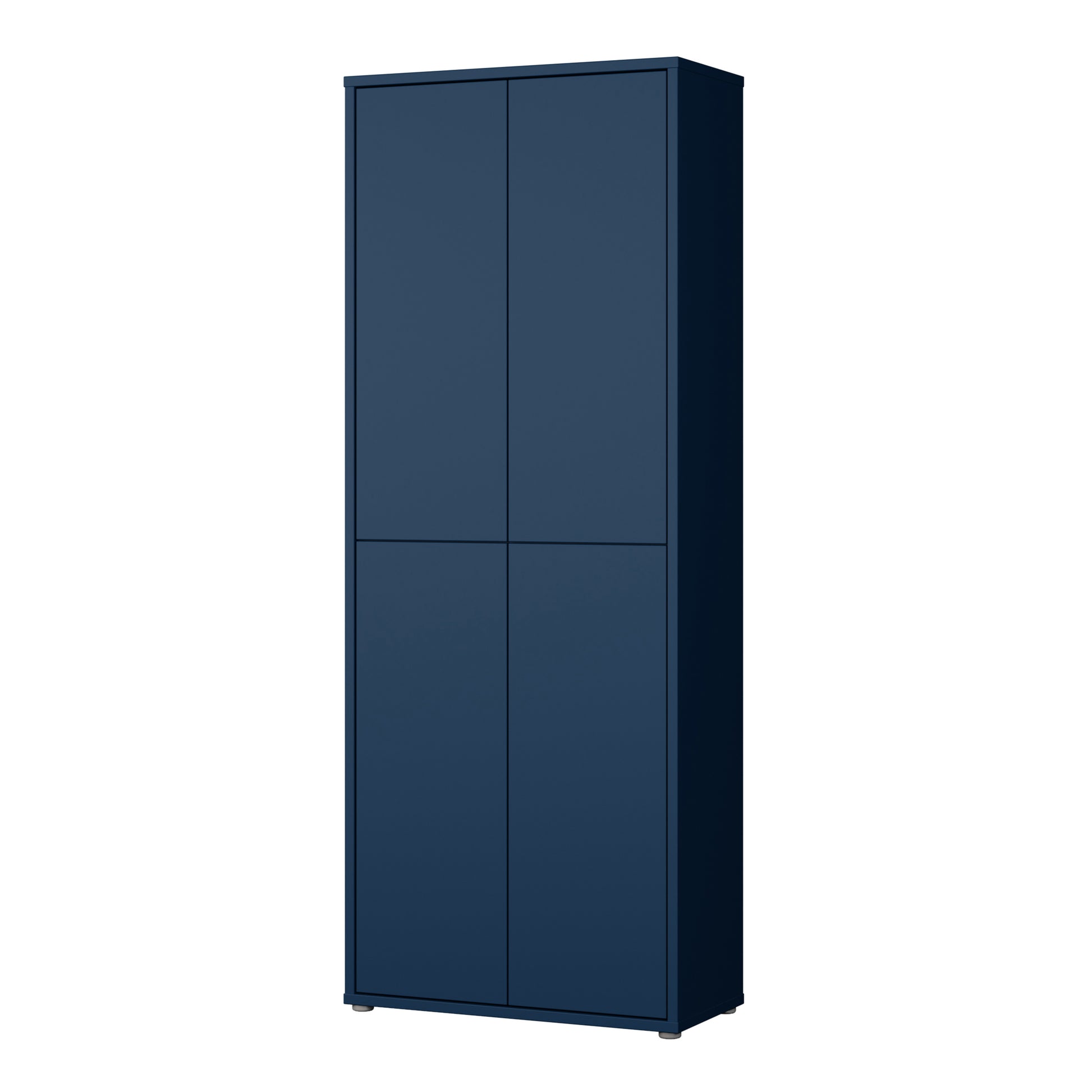 Bloc Tall 4 Door Shoe Cabinet in Night Blue - Industrious Decor